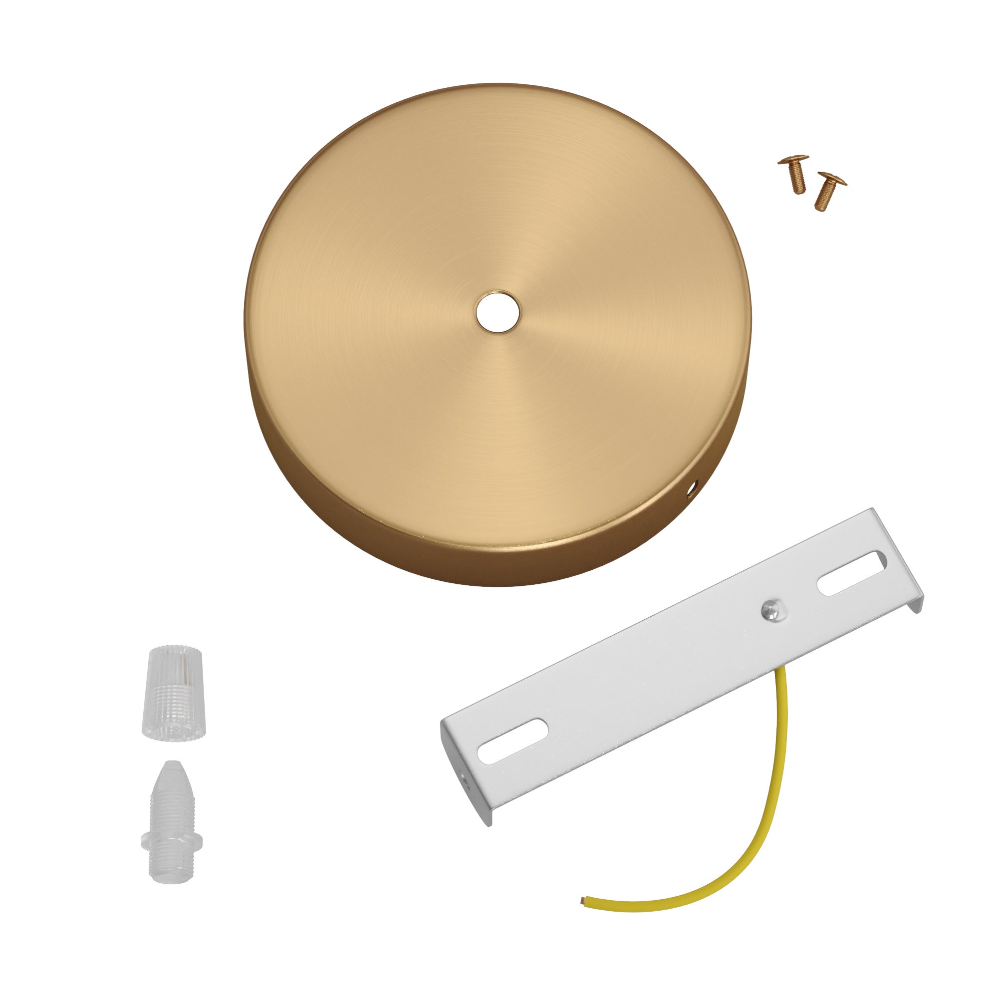 Pavillon d12cm, métal bronze satiné, 1 trou, CREATIVE CABLES bronze - 3