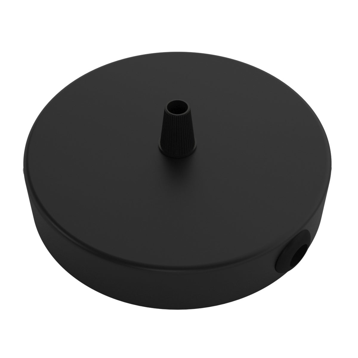 Pavillon d12cm, métal, 1 trou central/2 latéraux, CREATIVE CABLES noir - 2