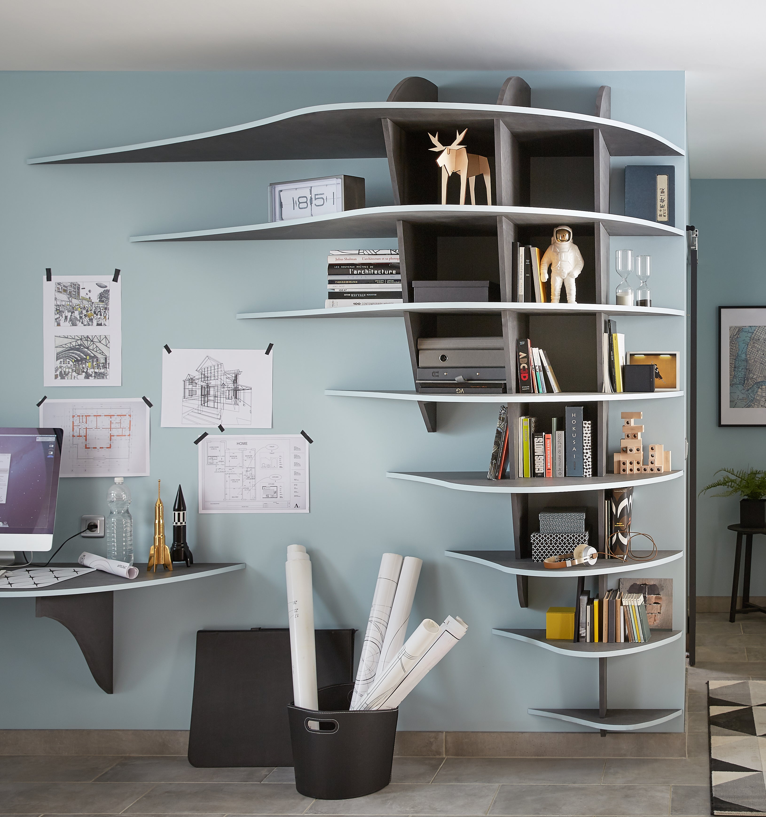 Panier à bûches noir DIXNEUF Gamma l.39 x H.31 cm - 2