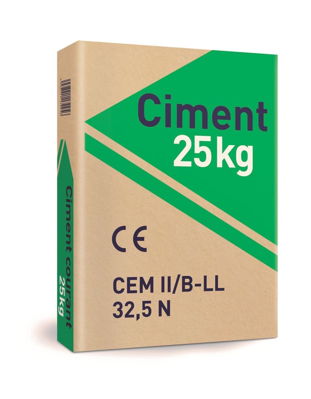 Ciment gris, CEM II, 32,5, 25 kg
