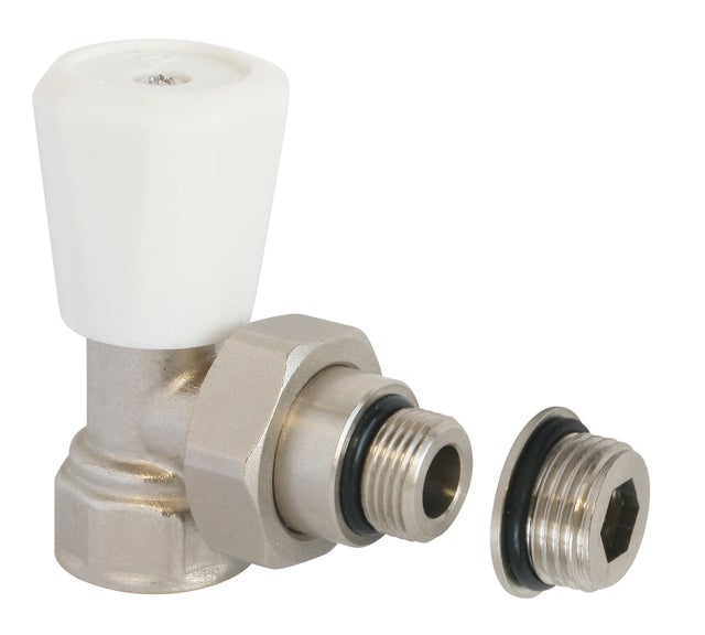 Robinet simple réglage nickelé équerre universel