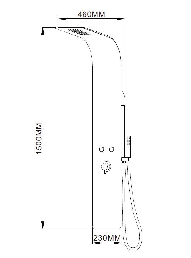 Colonne de douche mécanique ESSEBAGNO Blanc et noir - 8