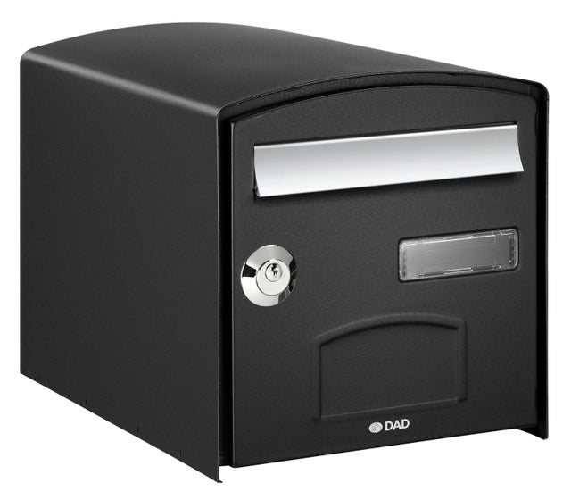Boîte aux lettres normalisée 1 porte extérieur DECAYEUX Dome acier noir satiné