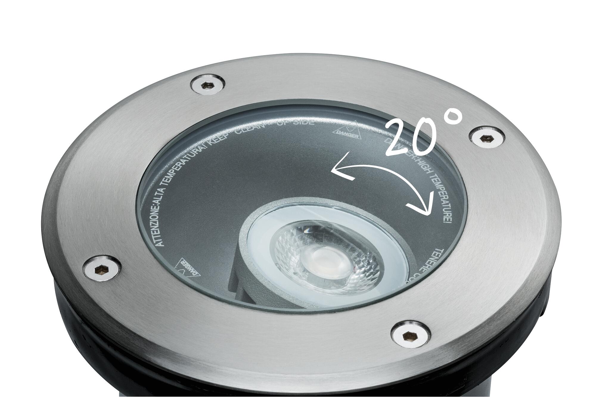 Spot encastré sol extérieur Plug & Shine IP67 540lm 3000K orientable PAULMANN - 2