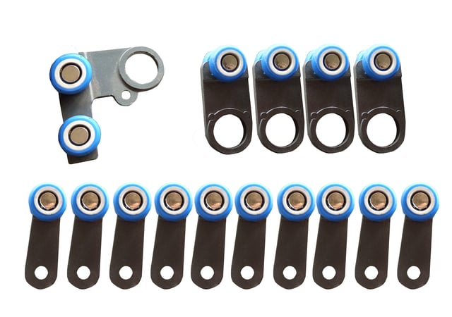 Lot de 15 roulettes pour tonnelle Niagara gris