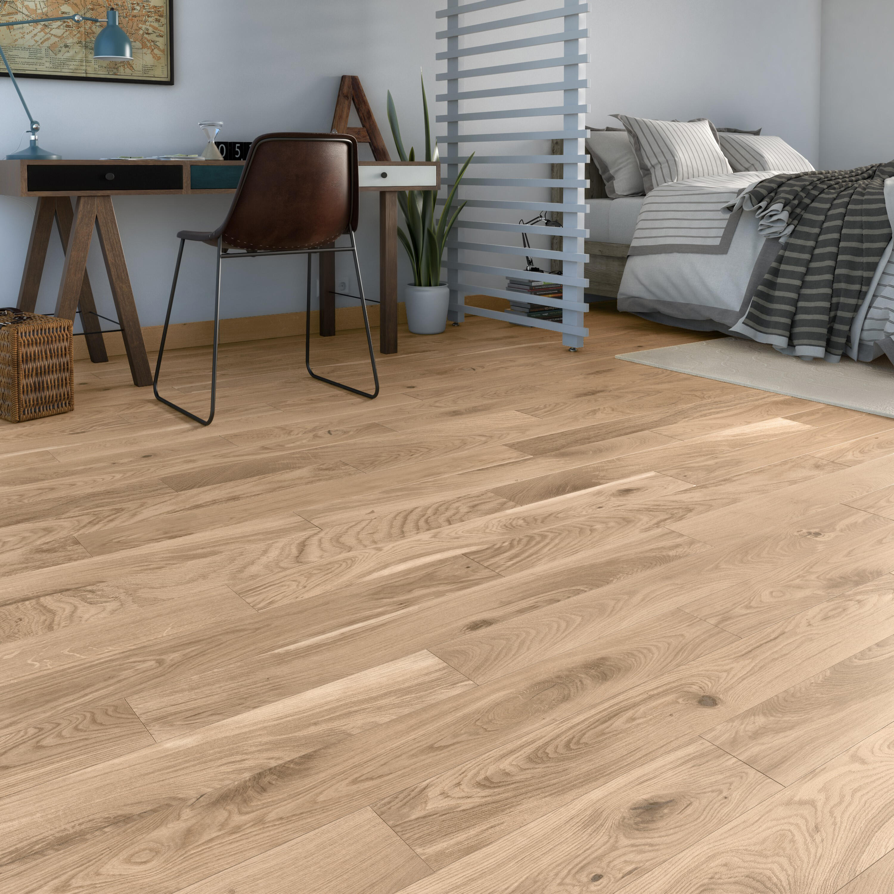 Parquet contrecollé chêne naturel campagne huilé M BARLINEK, l.13 cm — free download