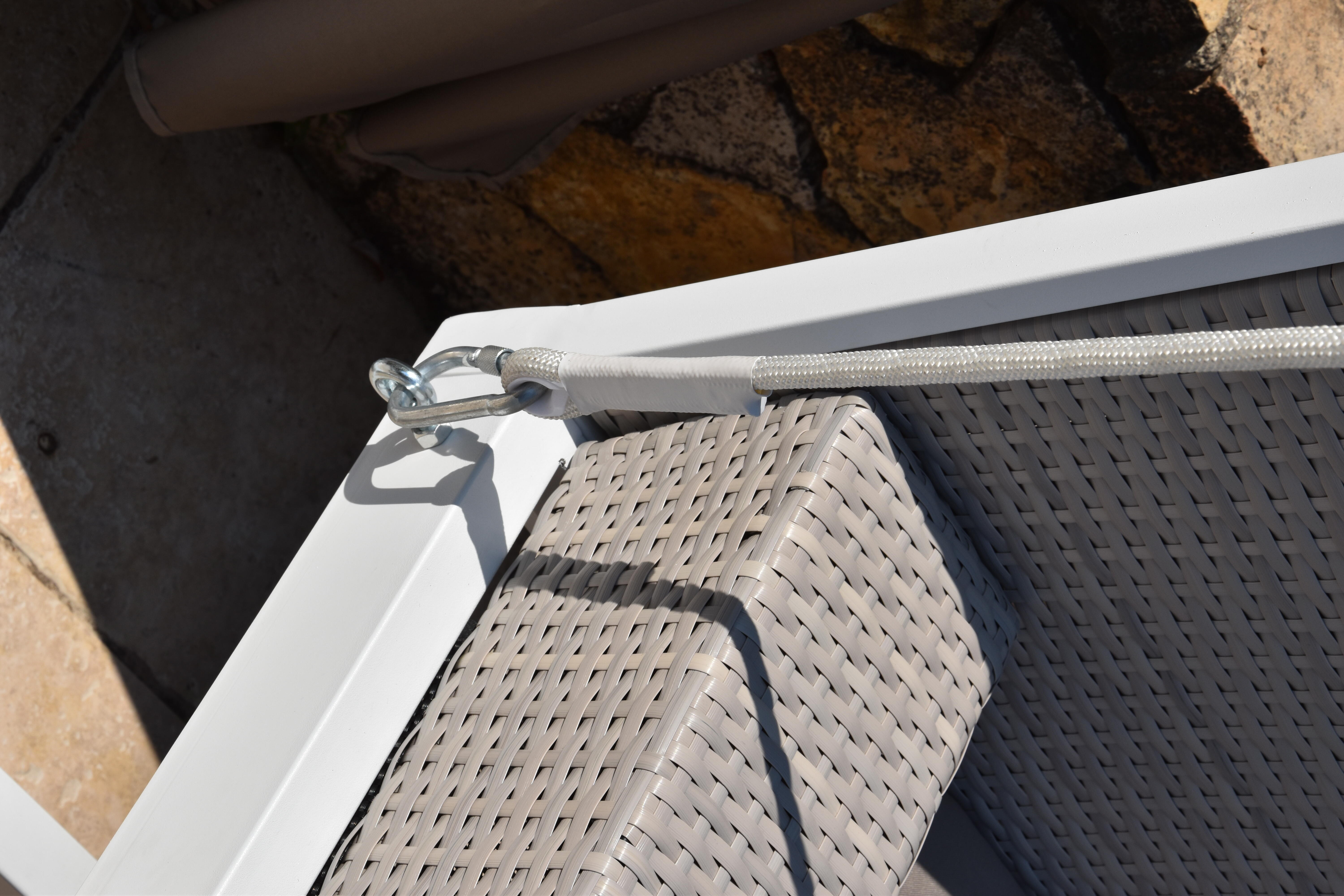 Balancelle en acier blanc Deep l.236 x P.180 x H.210 cm - 6