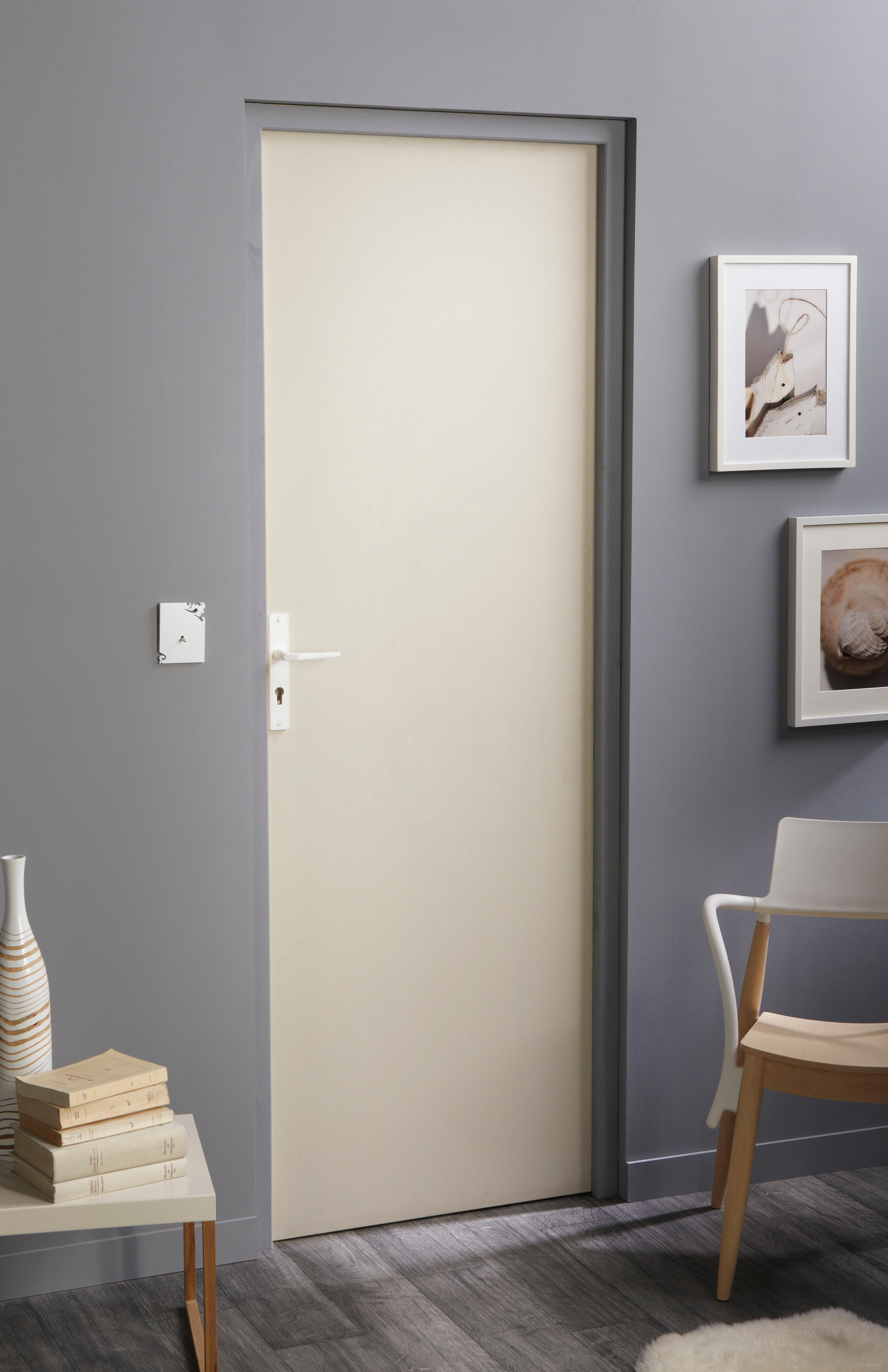 Bloc-porte, sapin huisserie 88mm, H.204 x l.73 cm, poussant droit - 4