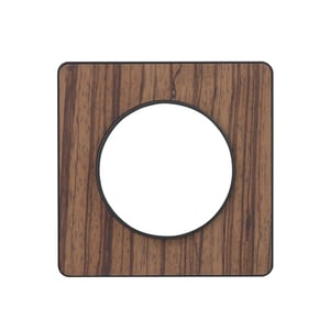 Plaque simple Odace Touch, SCHNEIDER ELECTRIC, bois zebrano liseré anthracite