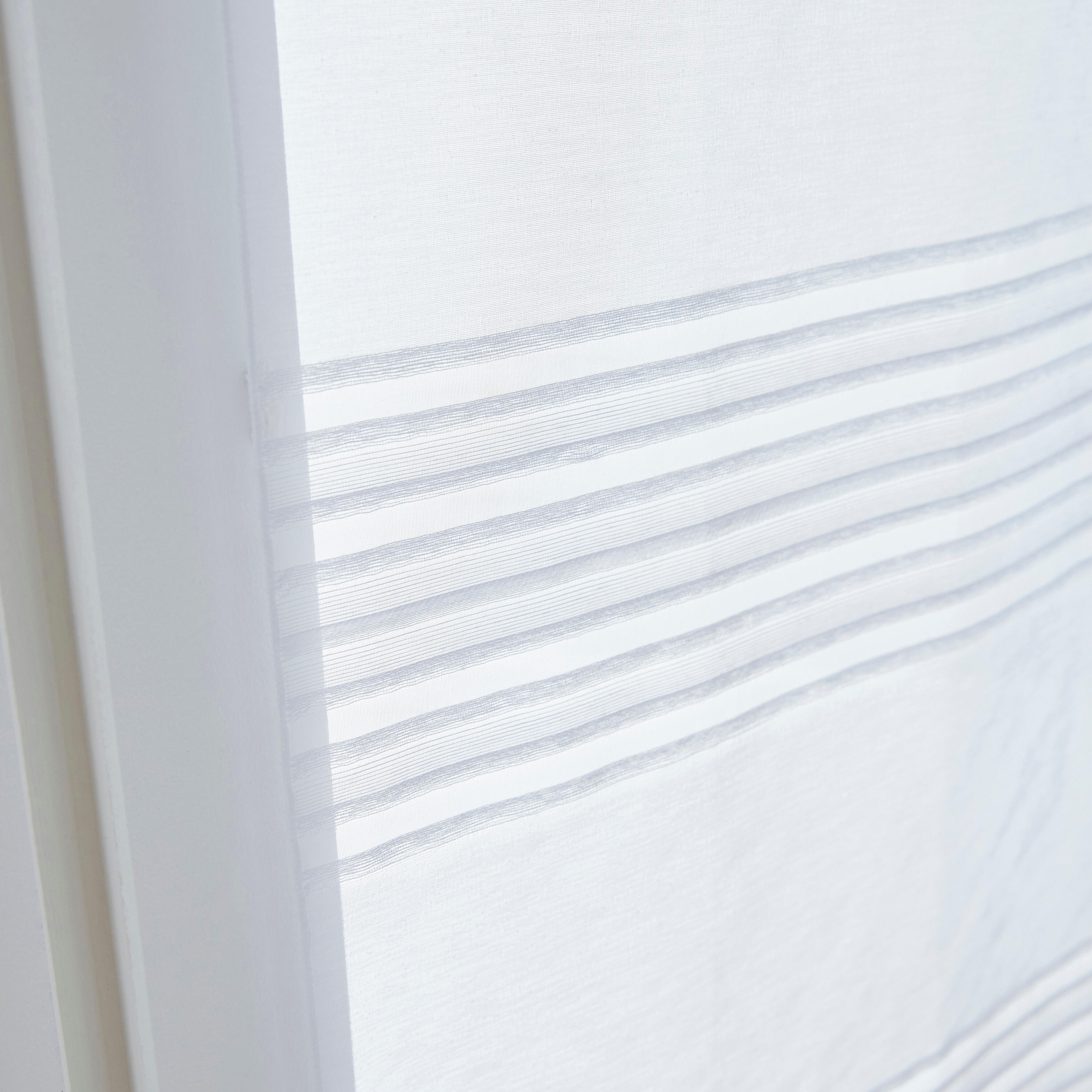 Vitrage tamisant, Diana, blanc H.210 x l.90 cm - 3