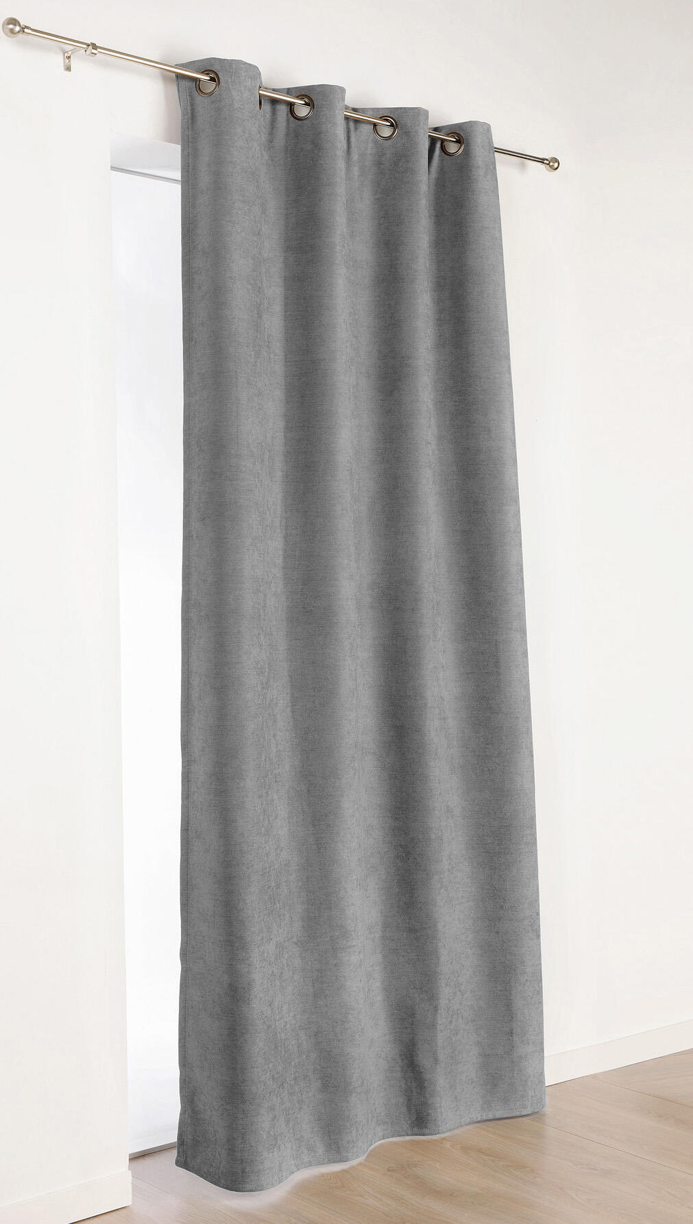 Rideau occultant thermique, Alaska, gris H.260 x l.140 cm - 3