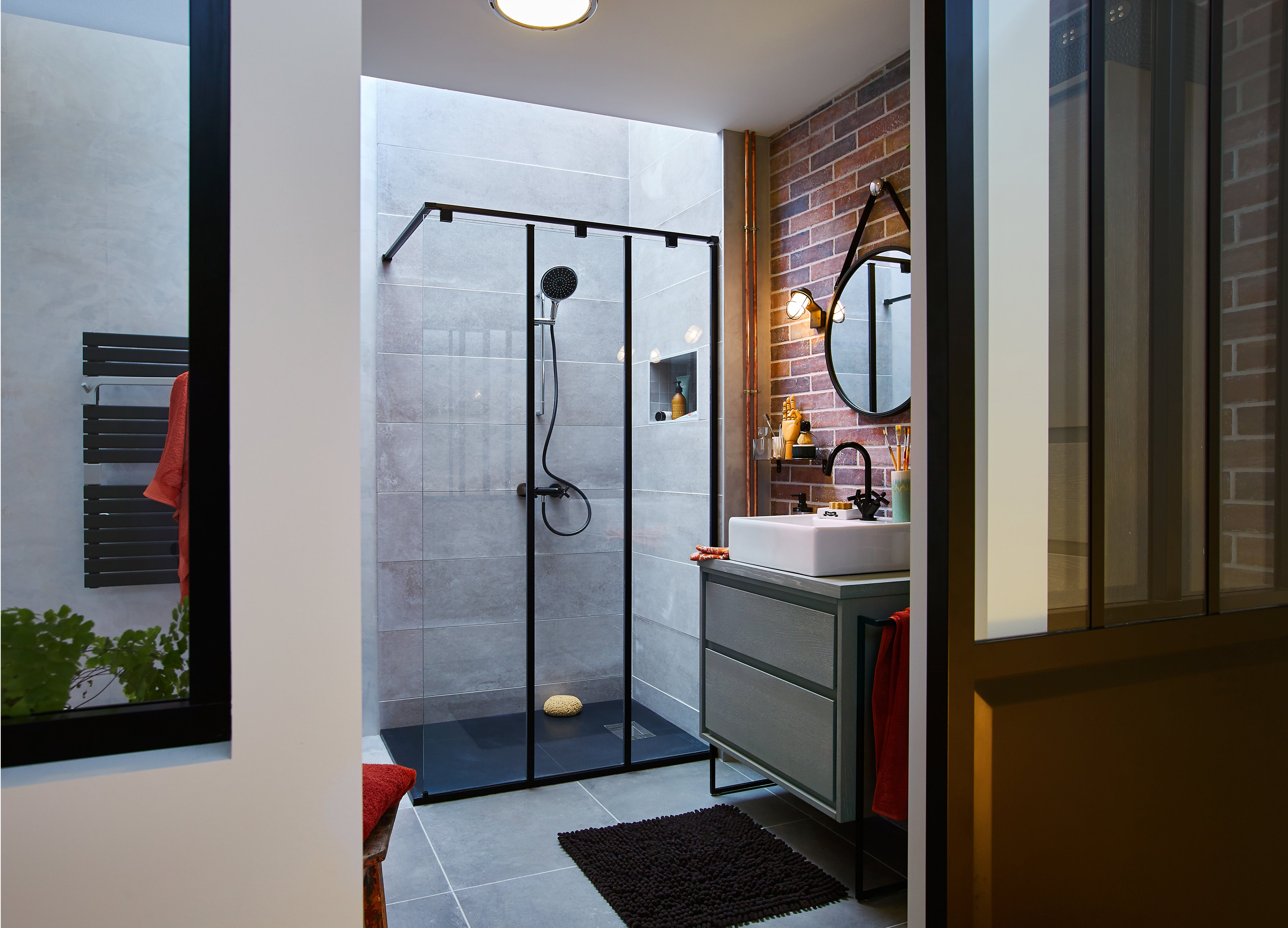 Carrelage mur intérieur effet ciment gris cendre Harlem l.60 x L.60 cm ARIANA - 6