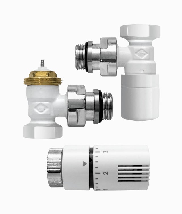 Kit valvole termostatiche manuali a squadra invertita DE'LONGHI 1/2