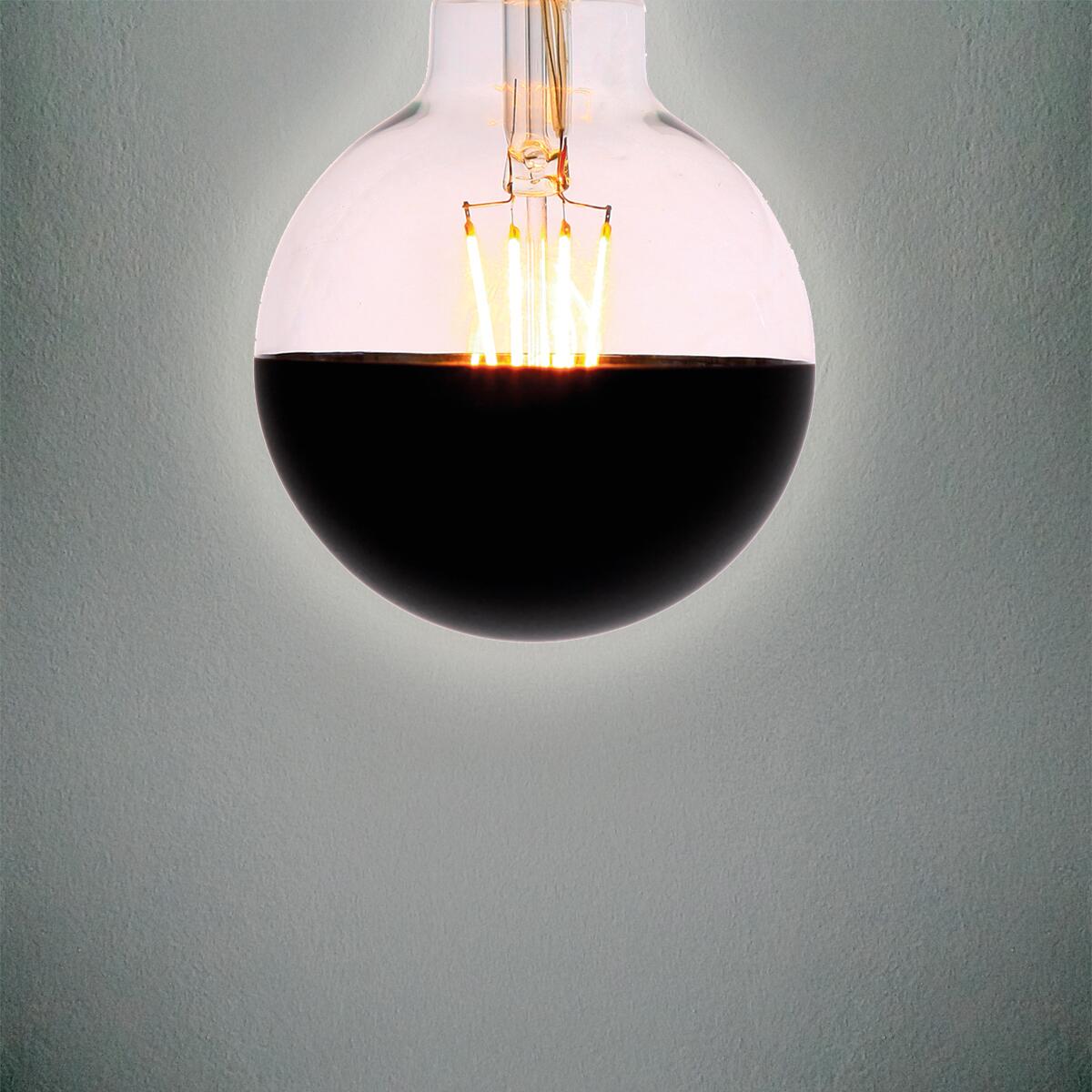 Lampadina LED, E27 globo, luce calda, 4W= 300 LM 270° dimmerabile, ON - 3