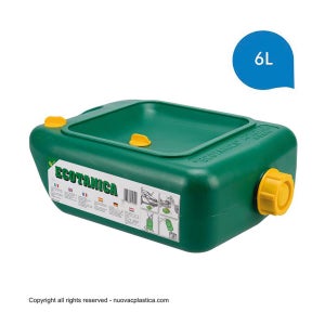 Tanica Con Rubinetto 15 Litri Senza BPA - Per Campeggio, Picnic, Trasporto Acqua, Bianco E Nero