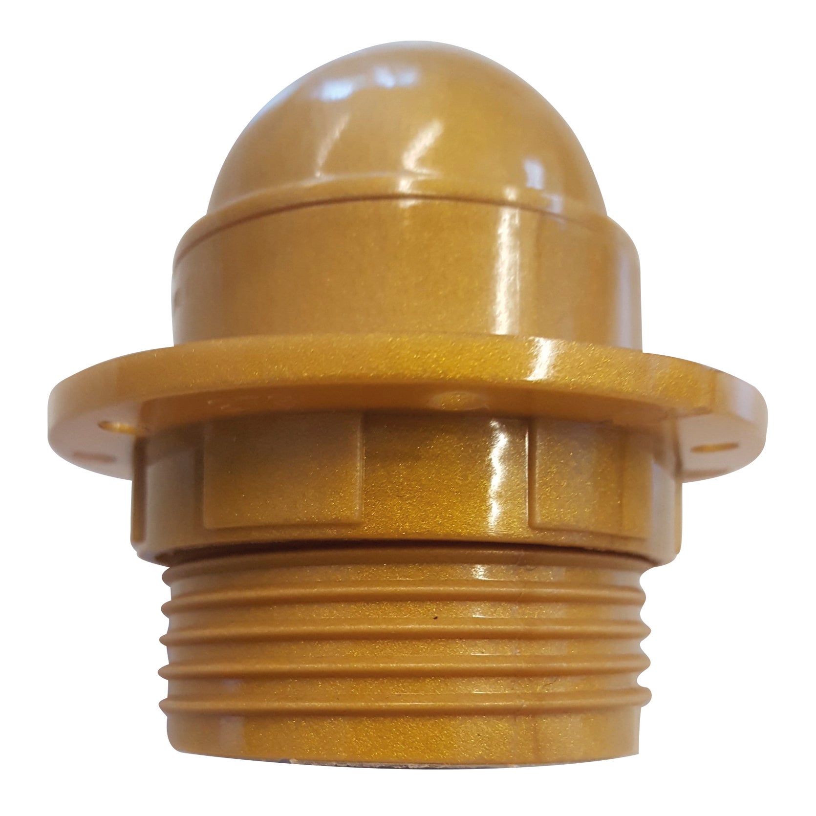 Poly Pool Portalampada E14 Con 2 Ghiere, Colore Oro, Per Lampadine A Vite, Materiale Elettrico Civile