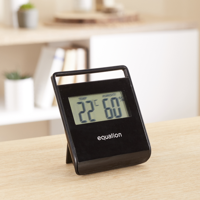 termômetro higrométrico compacto e fácil de usar TH2 Equation preto