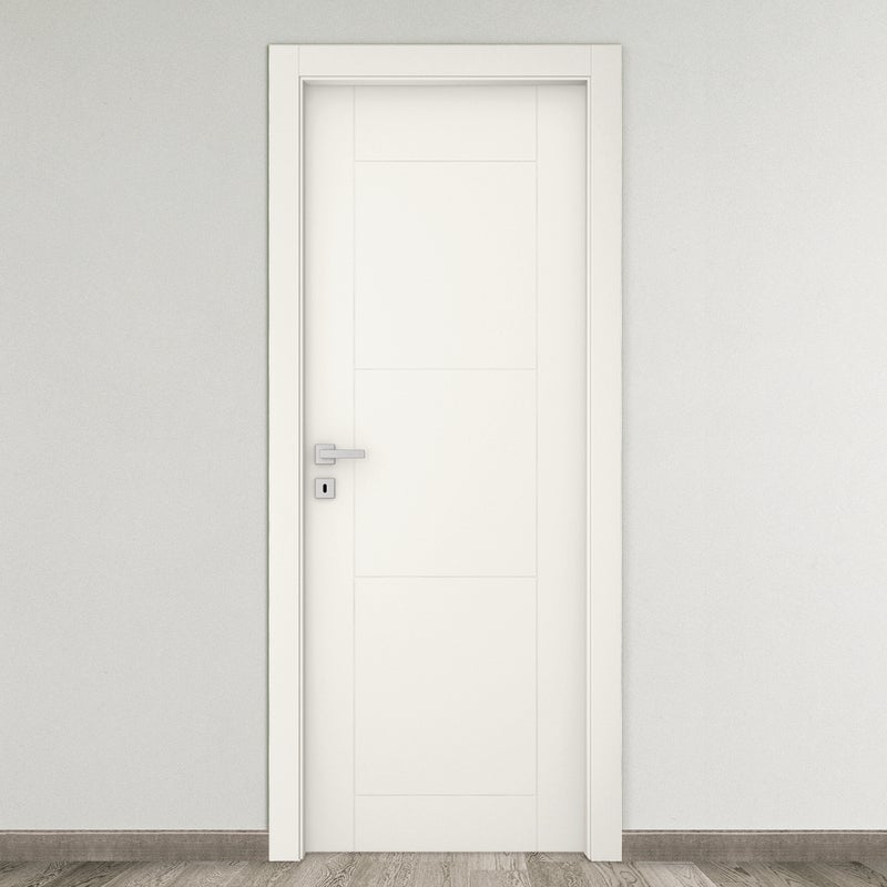Porta interna a battente Mood in MDF colore bianco, L 80 x H 210 cm, apertura a destra