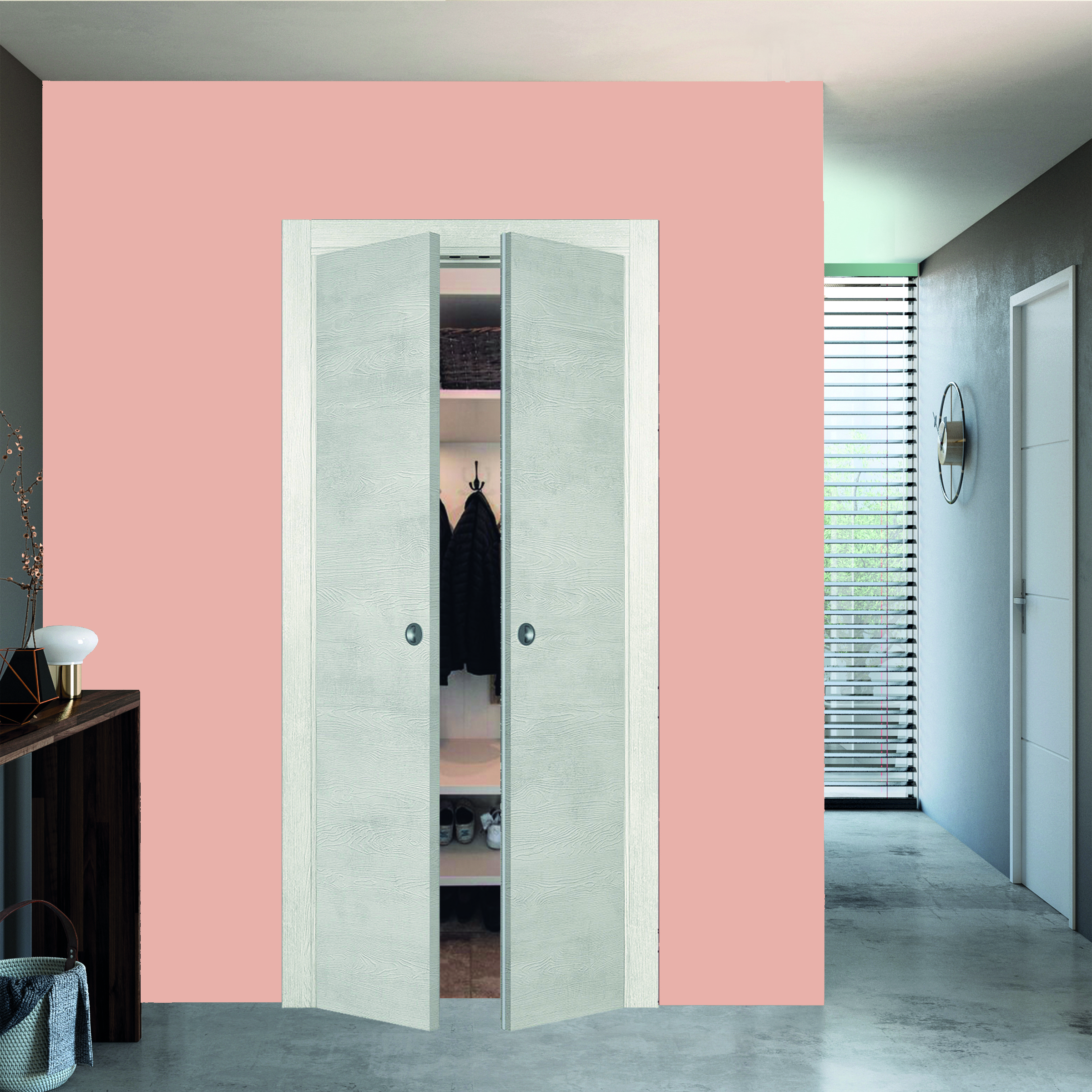 Armadio Porta Opaco IDE 500x400x150mm - Grigio Con Piastra Di Montaggio