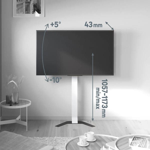Support mural TV sur pied inclinable 70'max, charge maximale 40 kg, LEXMAN