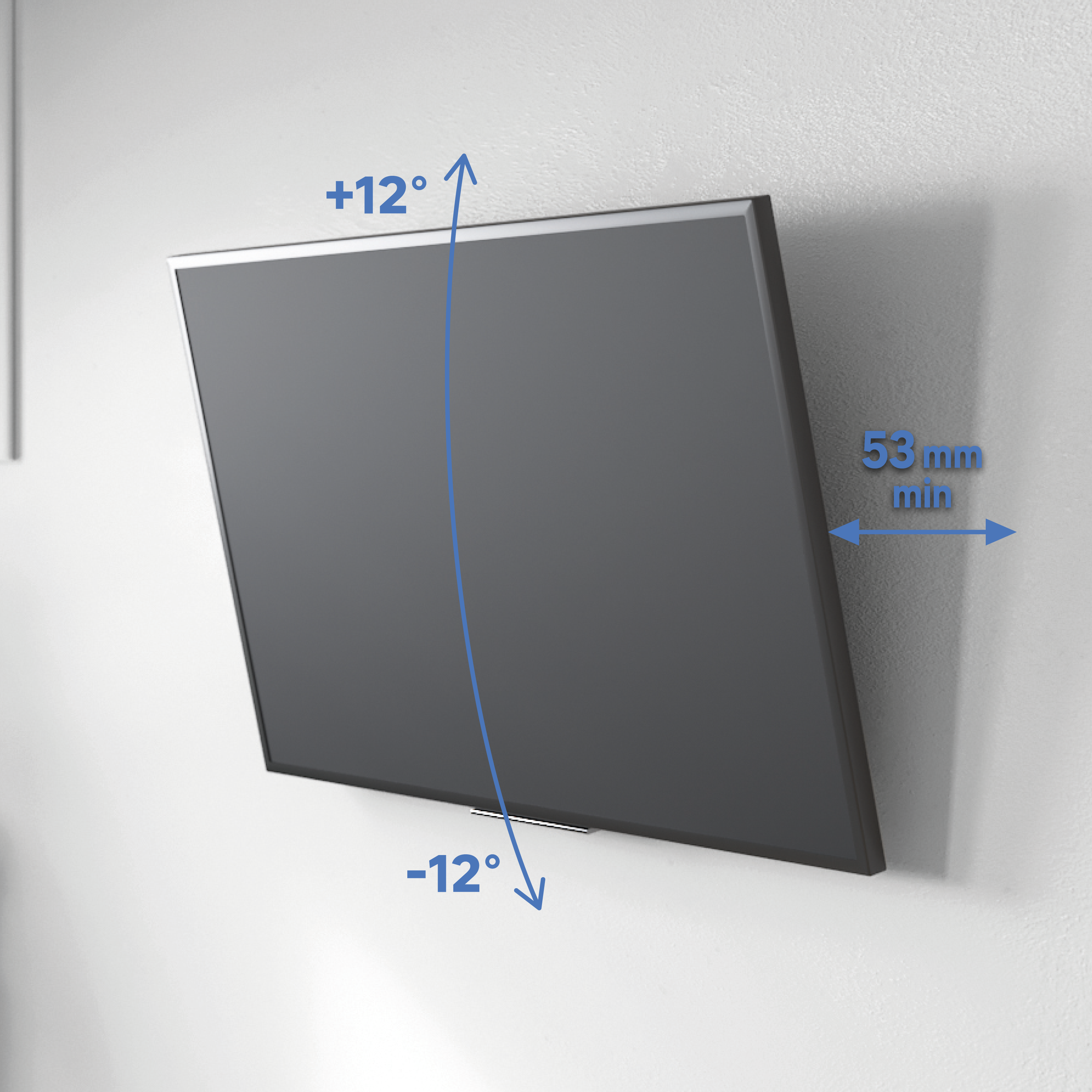 Support mural TV inclinable 60'max, charge maximale 40 kg, LEXMAN - 5