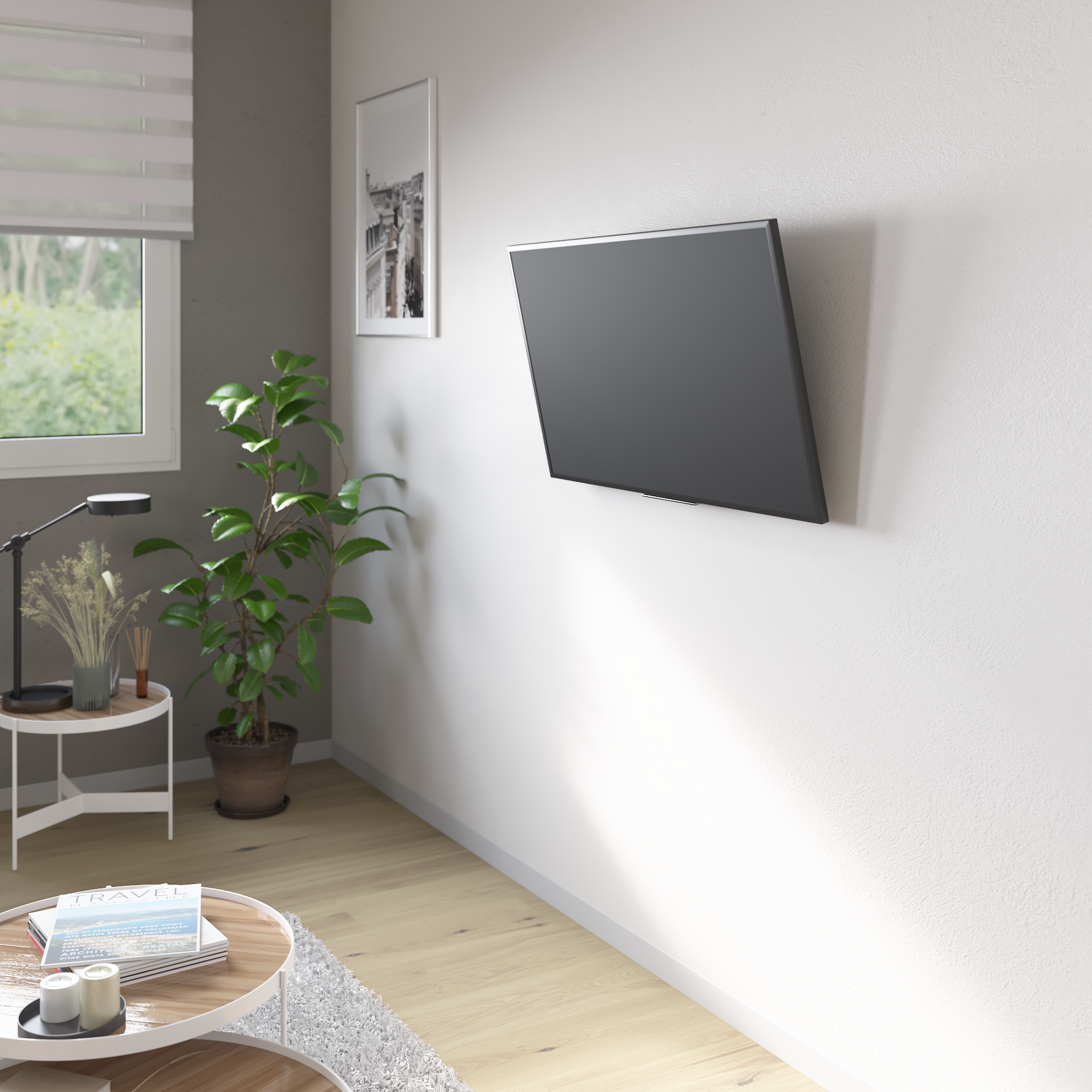 Support mural TV inclinable 60'max, charge maximale 40 kg, LEXMAN - 4