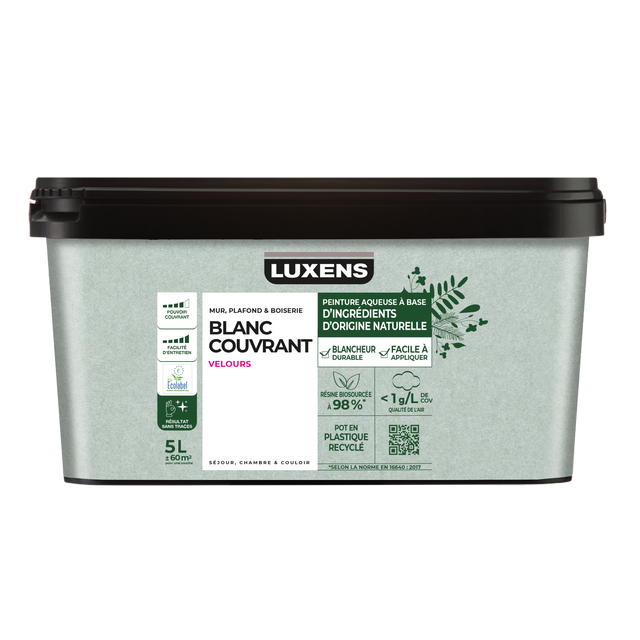 Peinture anti marques velours blanc mat 2.5L JULIEN résiste