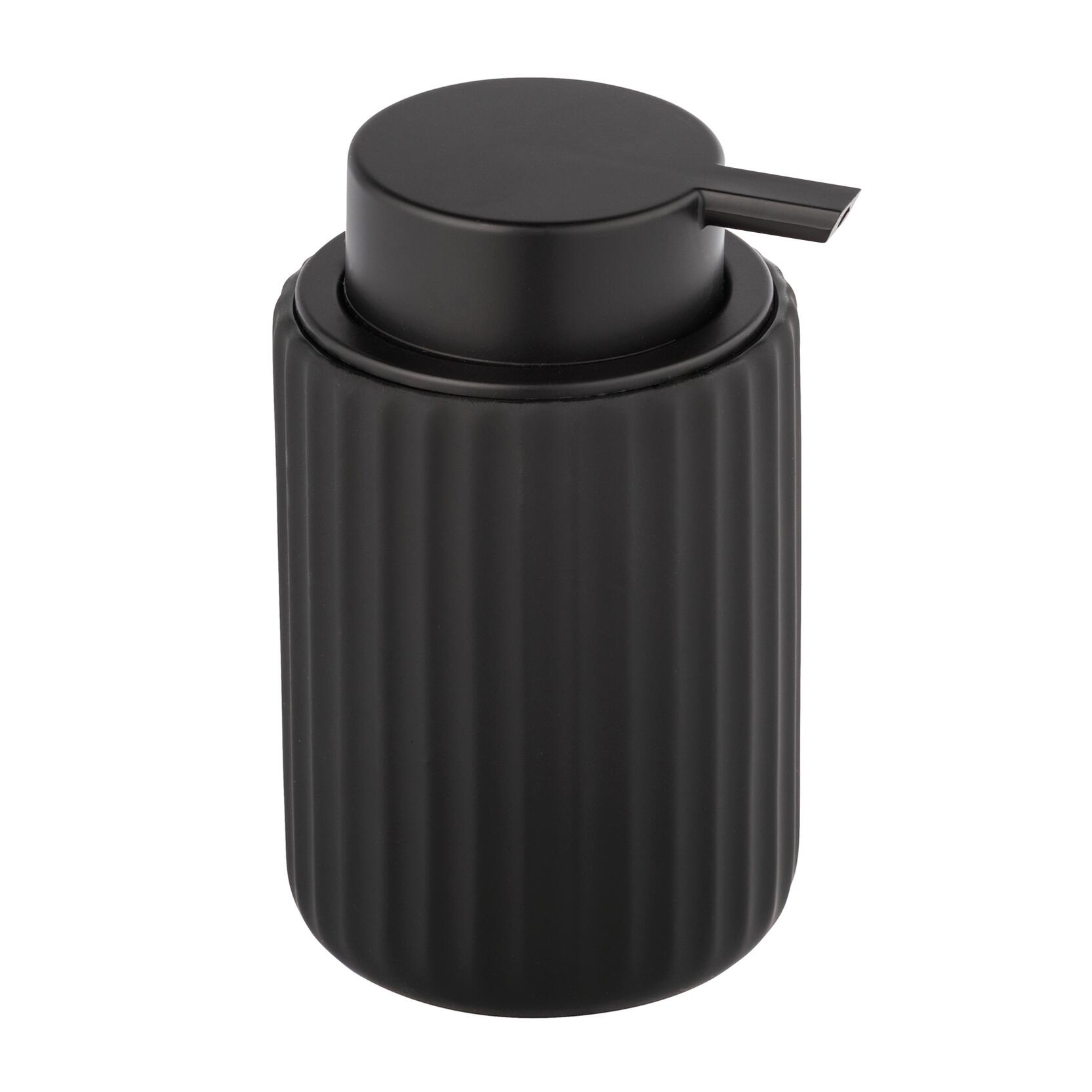 Dispenser sapone per bagno d'appoggio Dosasapone Belluno nero in ceramica 0.4 l - 5