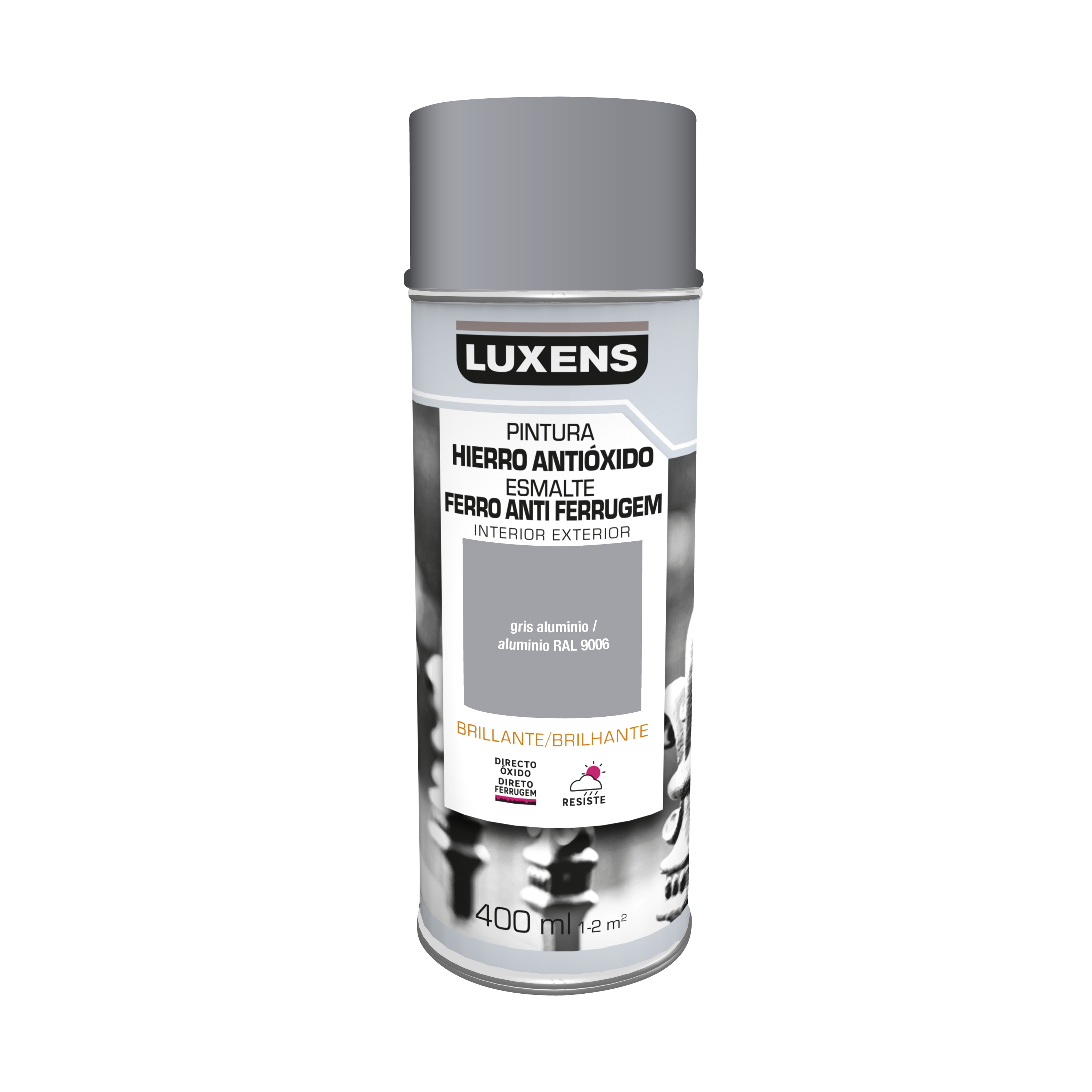 Spray antiox brillante LUXENS 400ml aluminio - 2