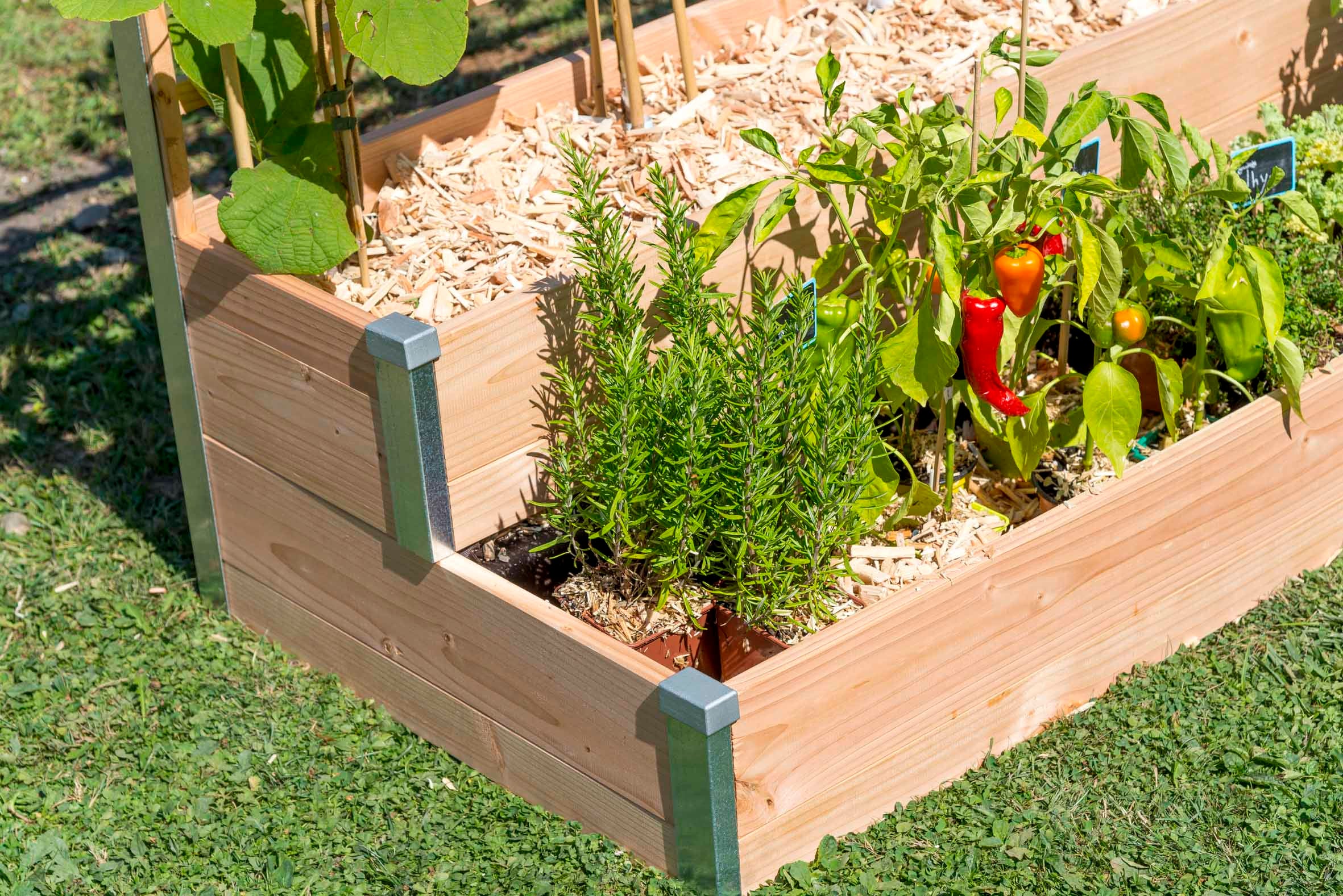 bois Design 2 étages l.120 x H.100 cm MON PETIT POTAGER - 2