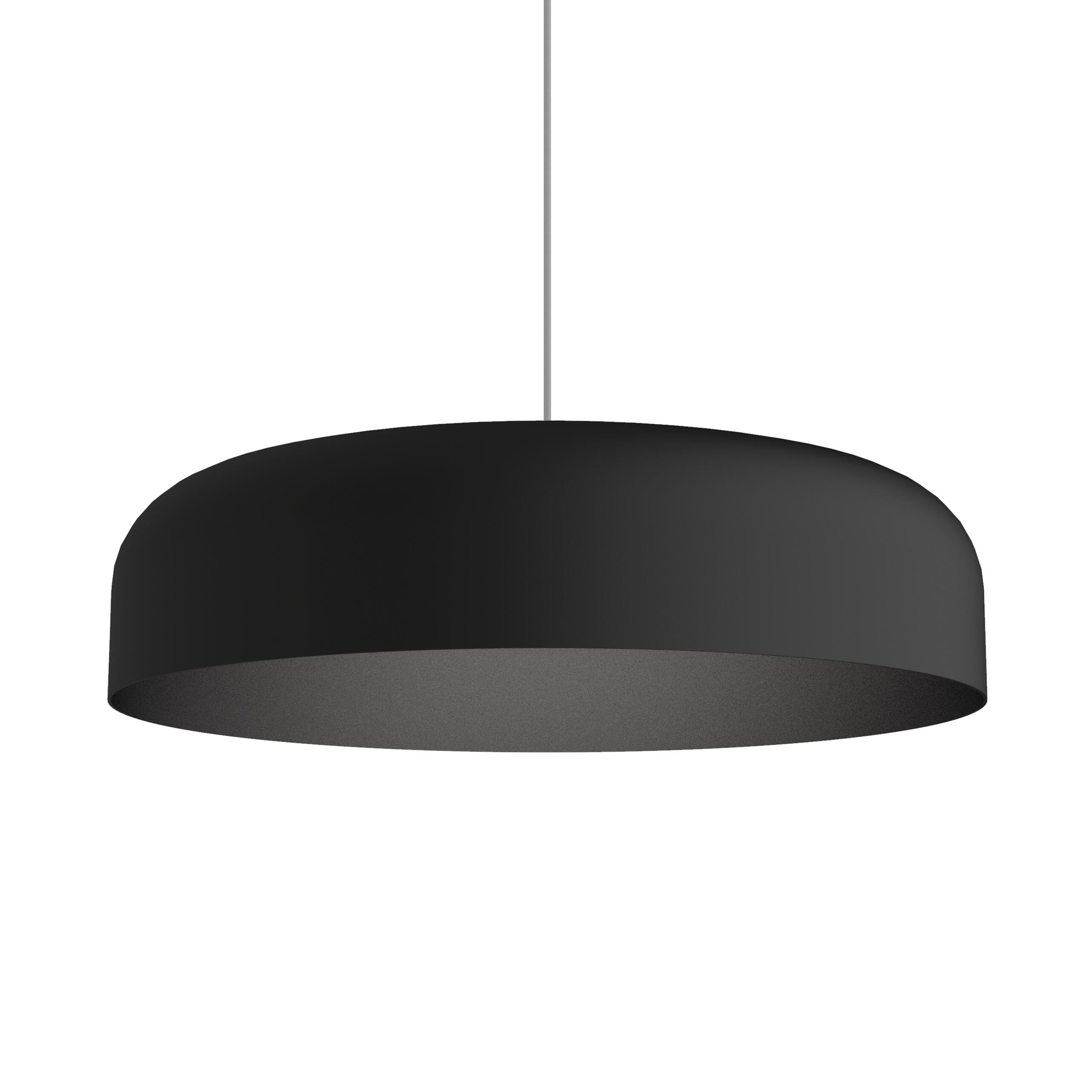 Lampadario Moderno Tuzzi nero paralume nero E27 Ø40cm LUMICOM - 3