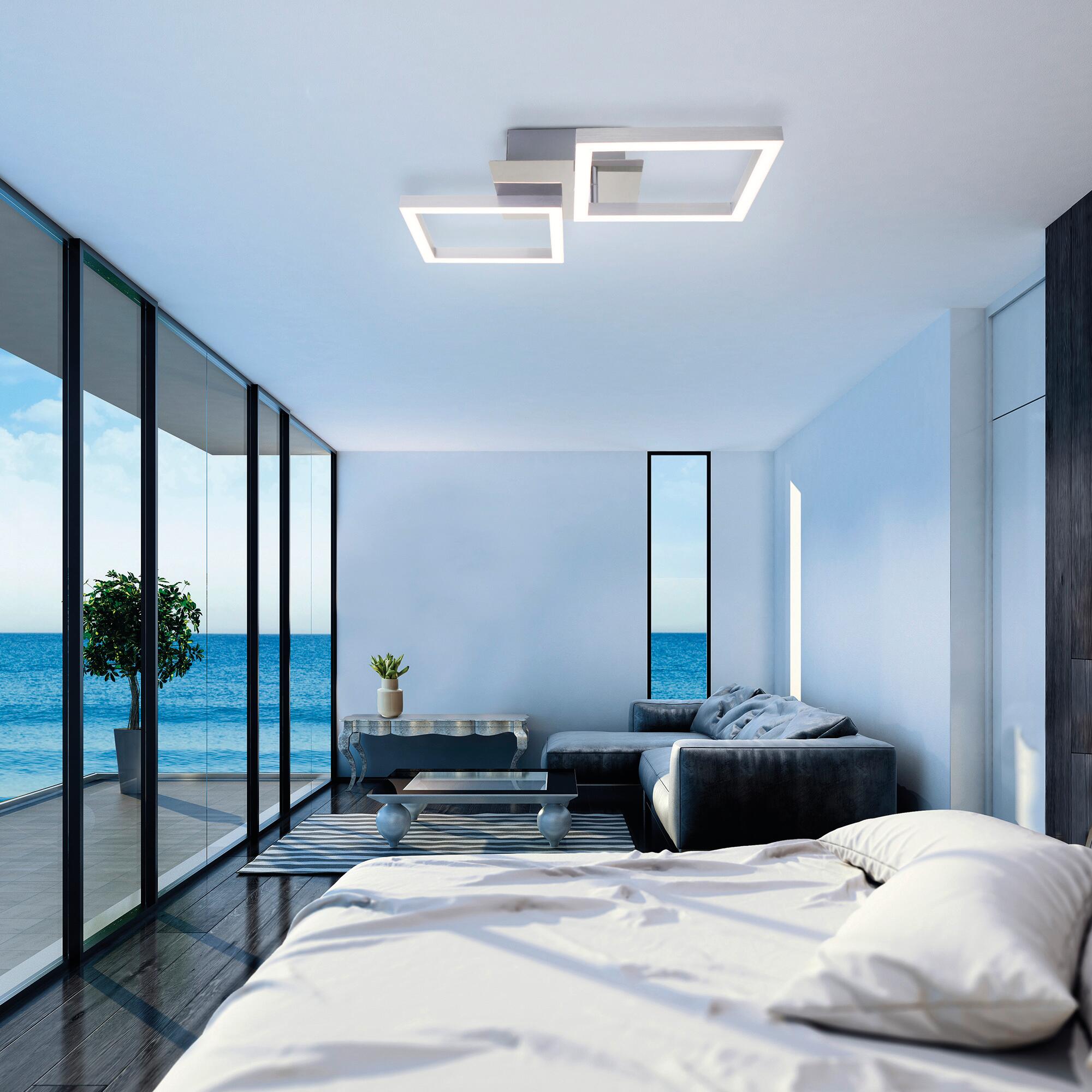 Plafoniera LED Frames argento IP20, 1200 lumen - 6
