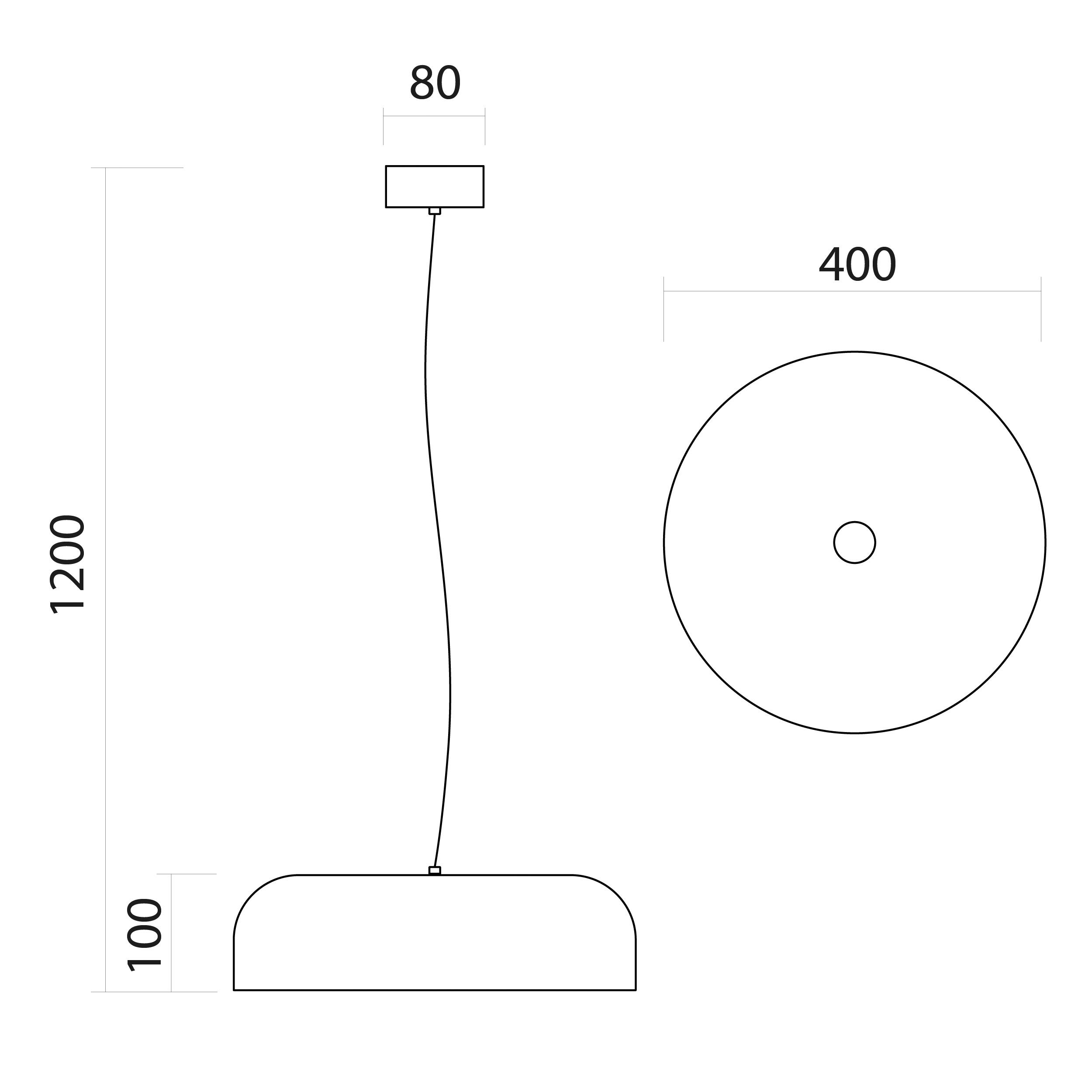 Lampadario Moderno Tuzzi nero paralume nero E27 Ø40cm LUMICOM - 4