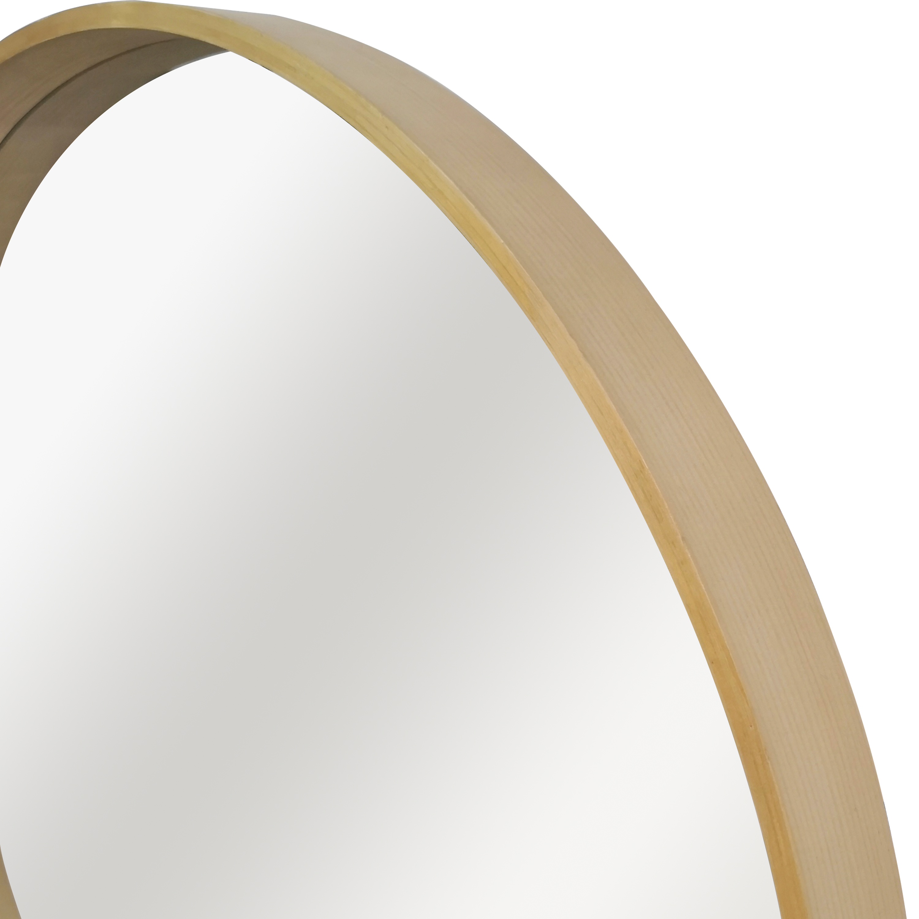 Lustro okrągłe Nordik Frene brązowe śr. 60 cm w drewnianej ramie Inspire - 25