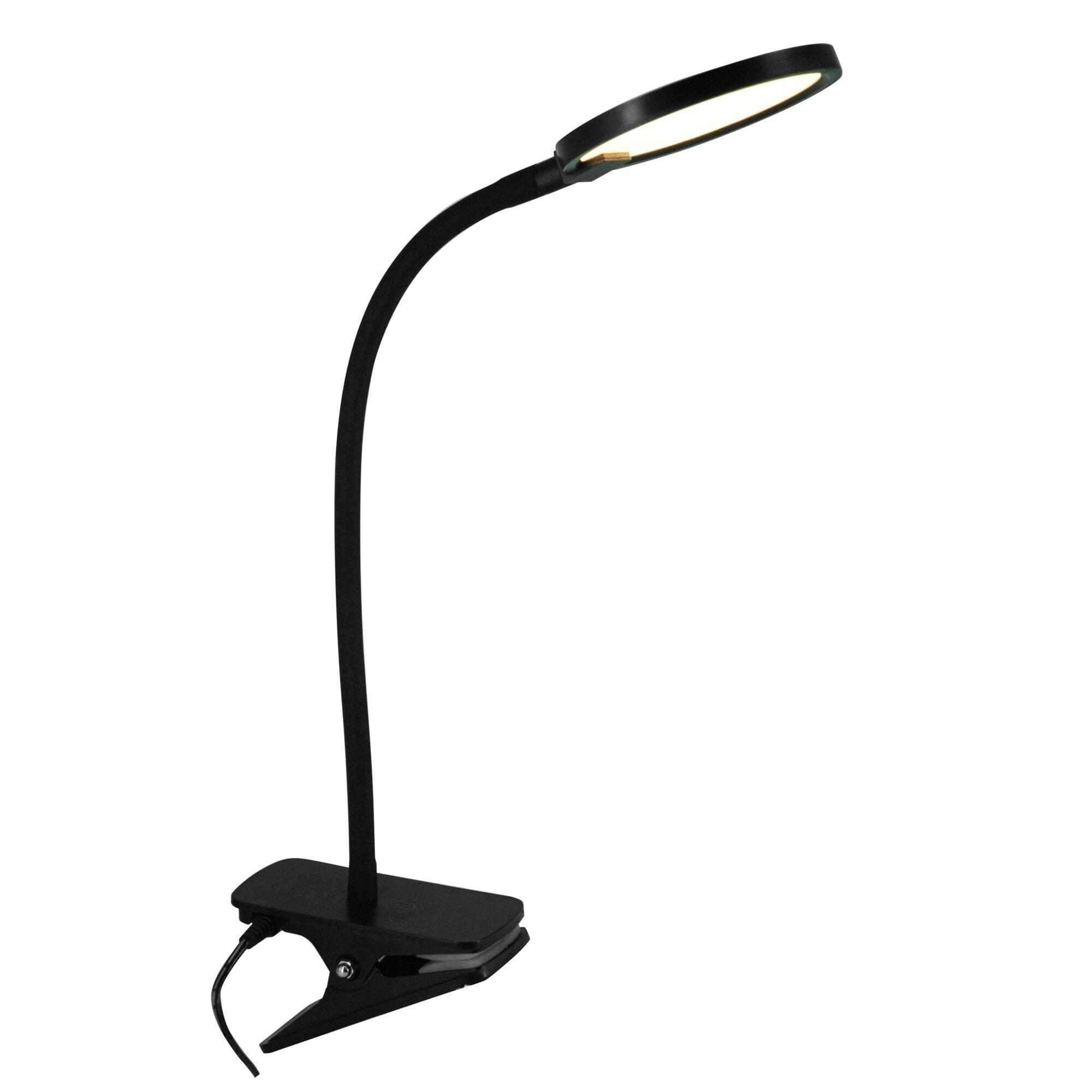 Lampe de bureau Starla, fer, noir, H.35 cm, INSPIRELED - 4