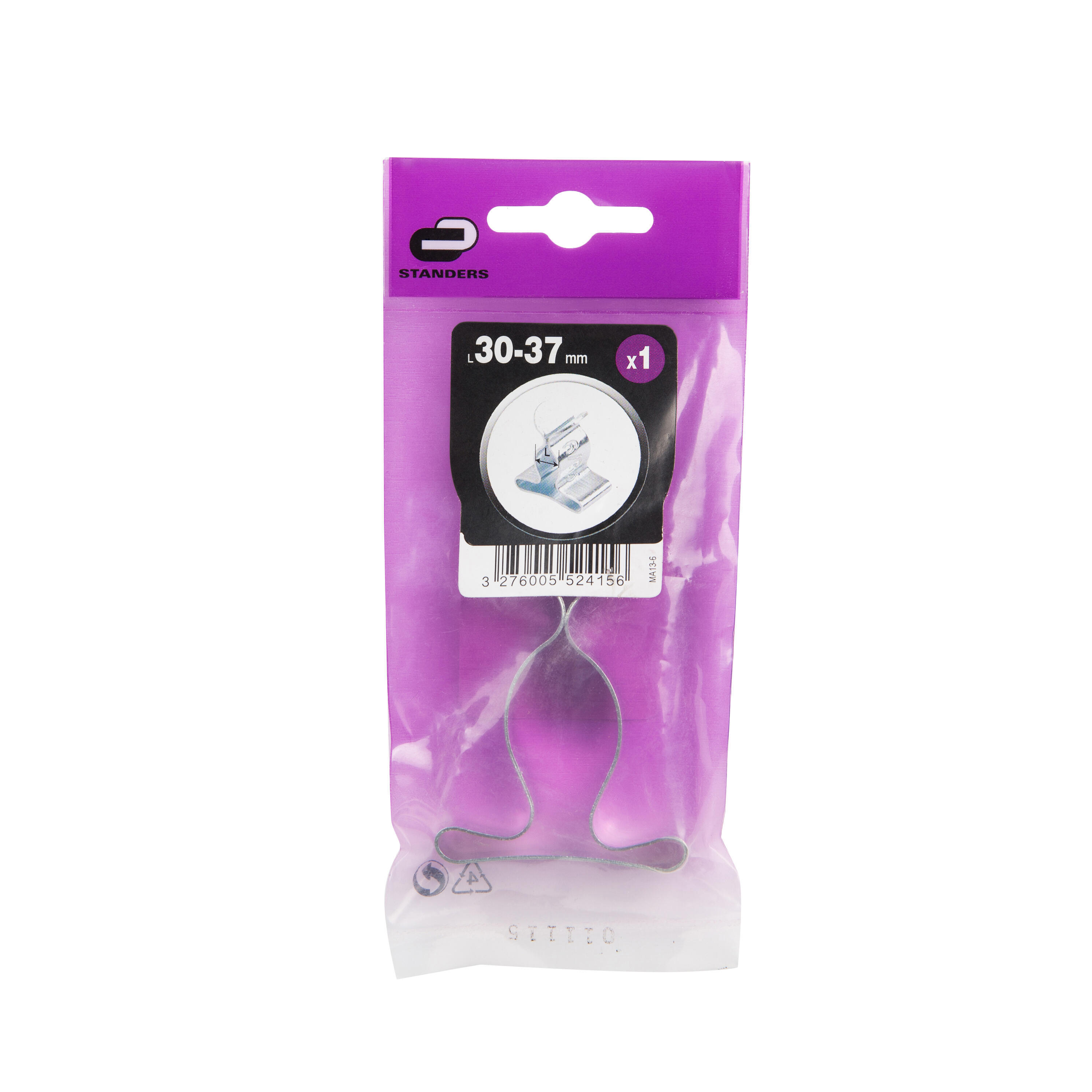 Clip fissaggio zoccolo per piede STANDERS in acciaio L 45 x H 53 mm - 2