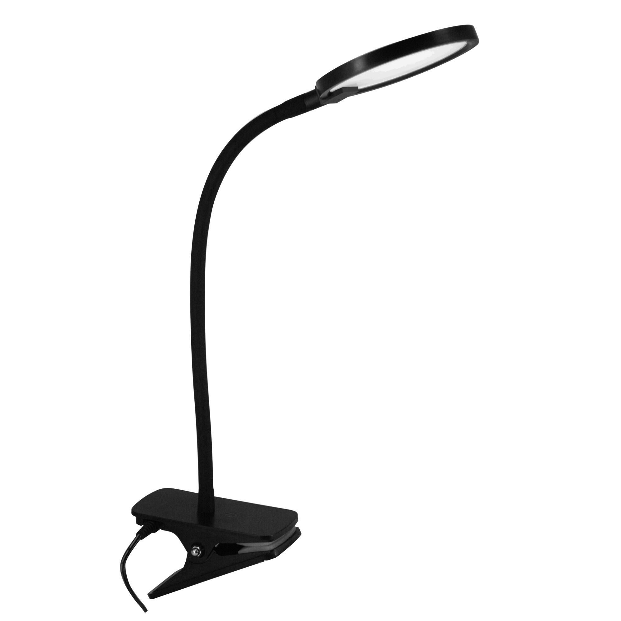 Lampe de bureau Starla, fer, noir, H.35 cm, INSPIRELED - 3
