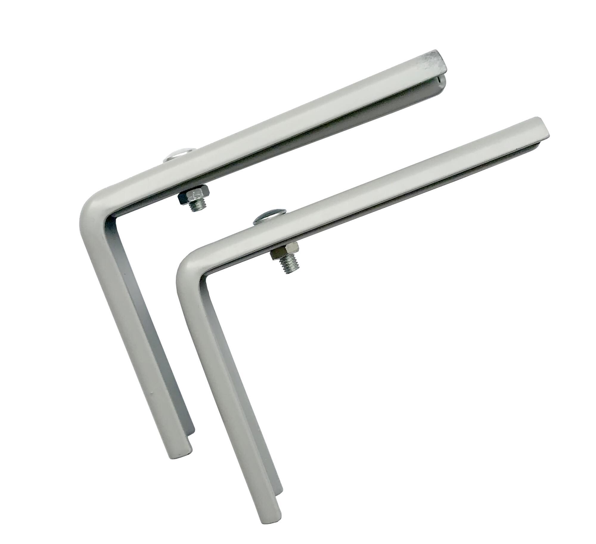 Lot de 2 équerres murales 6 à 16cm INSPIRE gris pour store enrouleur - 2