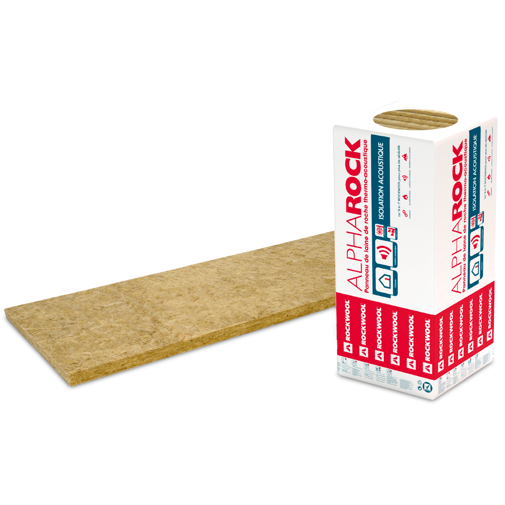 Panneaux De Laine De Roche Rockwool Alpharock Ep Mm X M