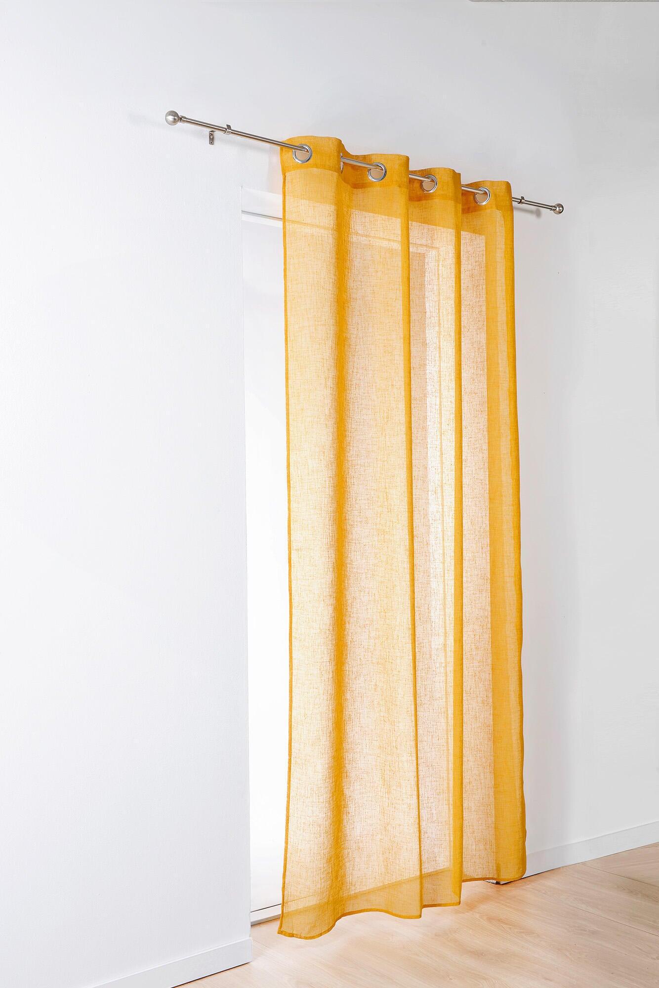 Voilage tamisant, Giani, jaune H.240 x l.140 cm INSPIRE - 2