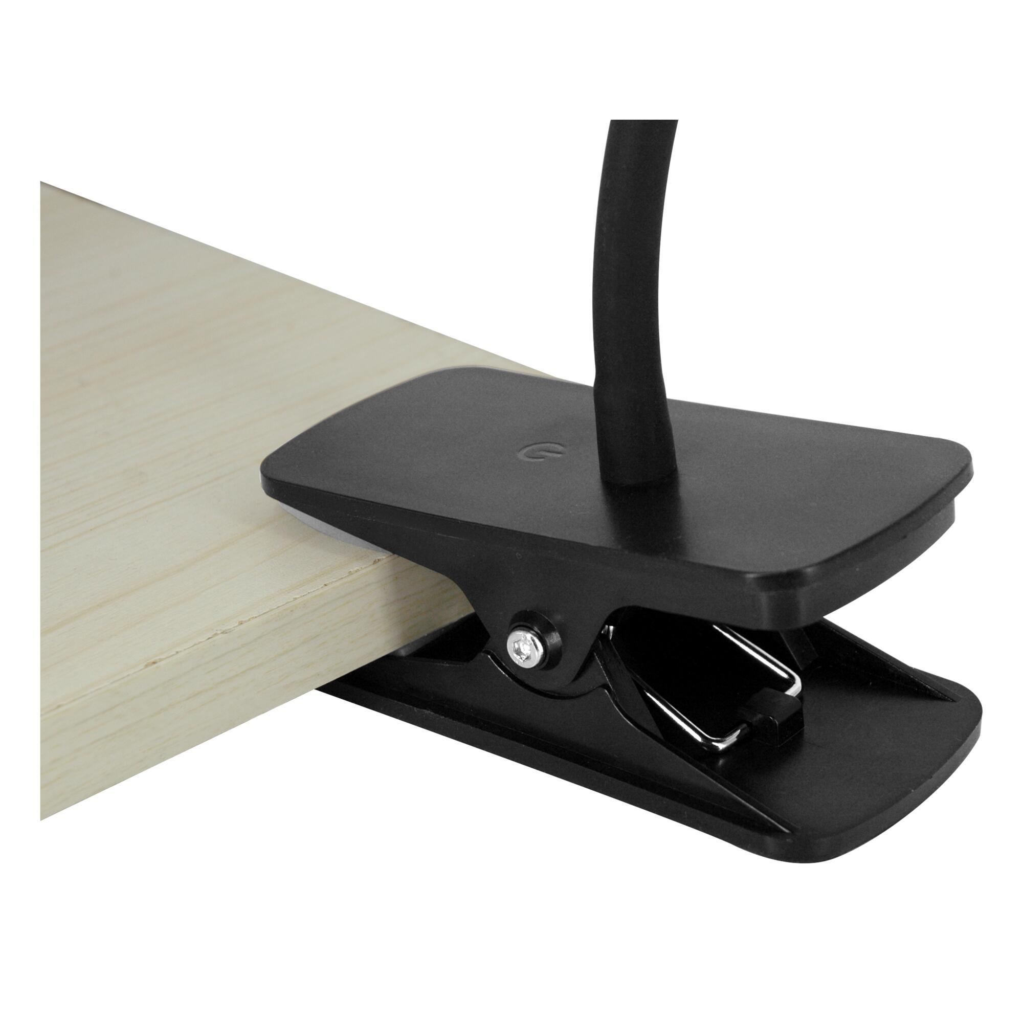 Lampe de bureau Starla, fer, noir, H.35 cm, INSPIRELED - 5