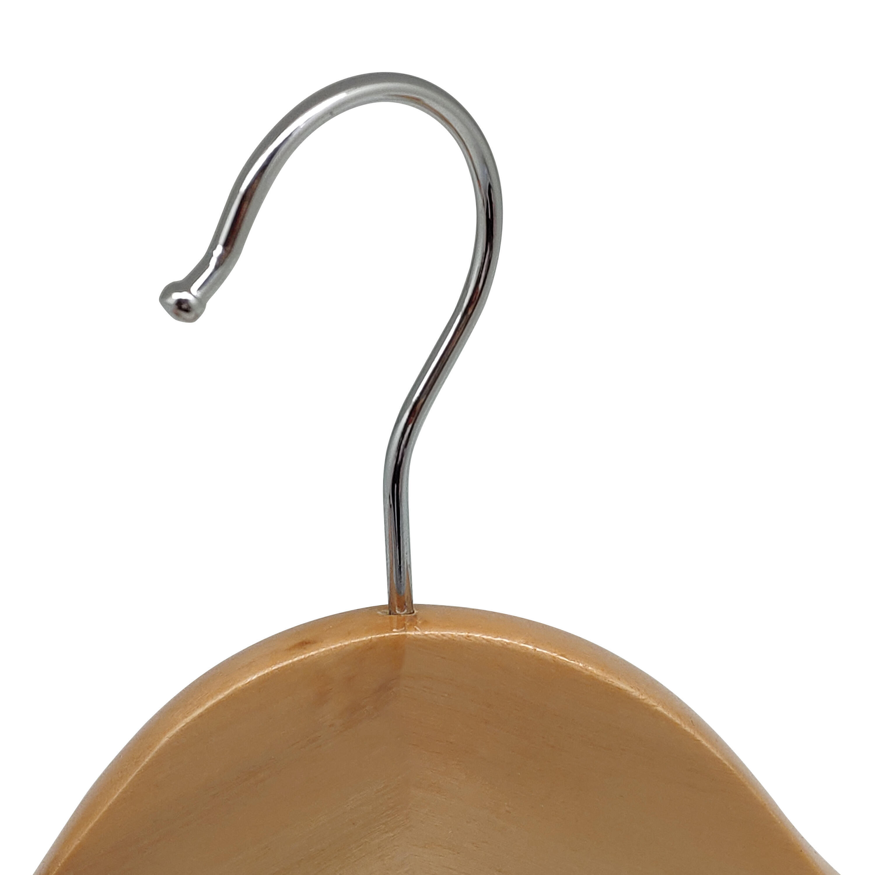 Cintre à épaulettes bois et acier, H.23.5 x l.45 x P.5.8 cm - 5