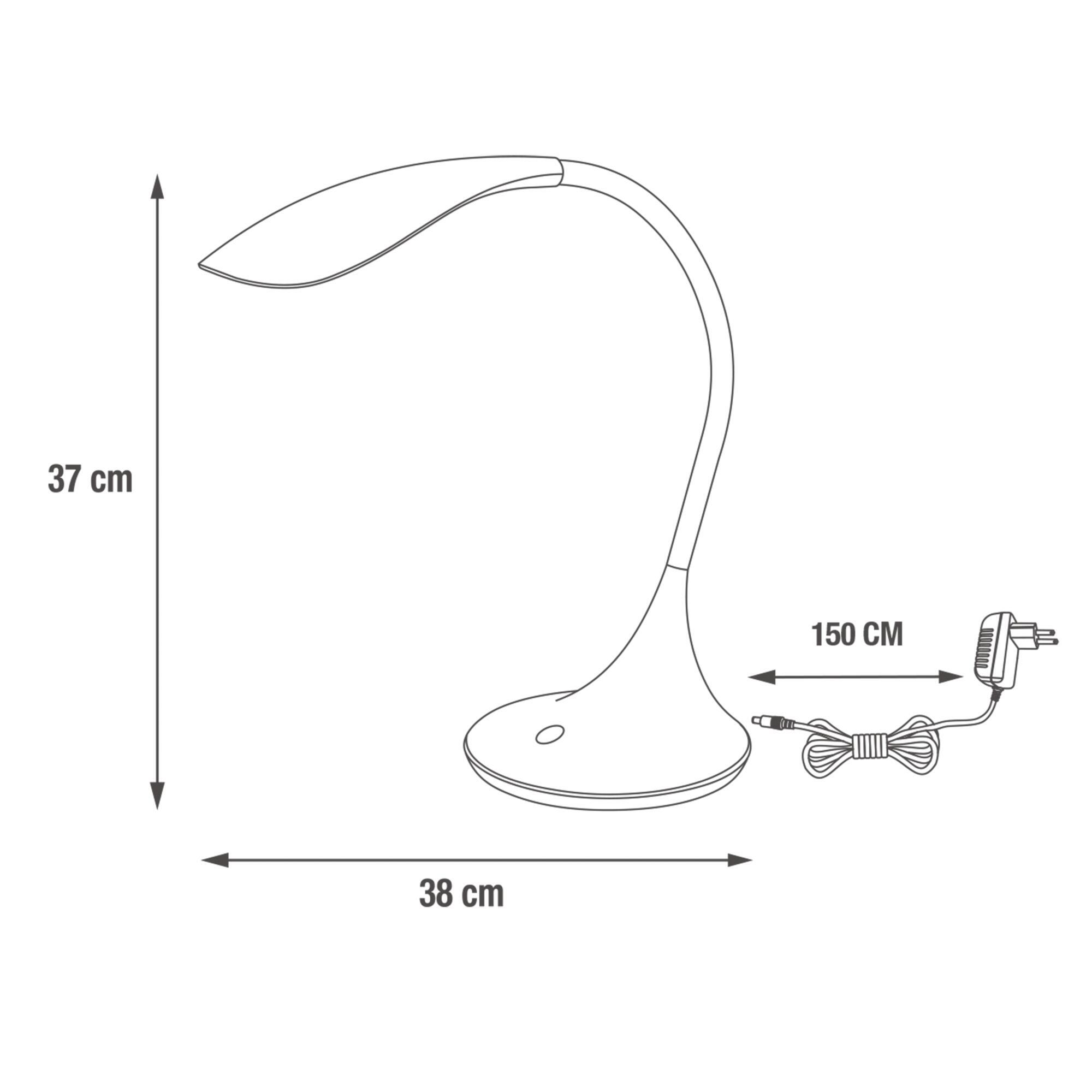 Lampe de bureau Pico tactile, noir, H.38 cm, INSPIRELED - 8