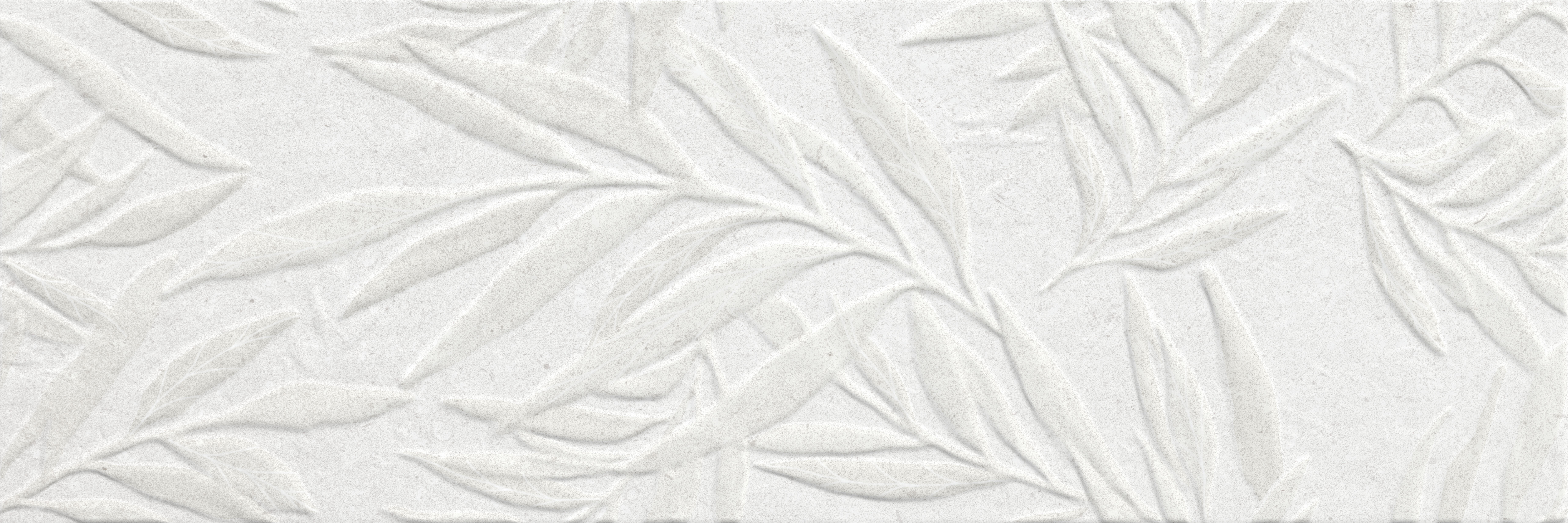 Piastrella da rivestimento interno in gres naturale 25 x 75 cm non rettificato avorio satinato Leaf gris decoro Sp. 8.3 mm 1.5 mq - 6
