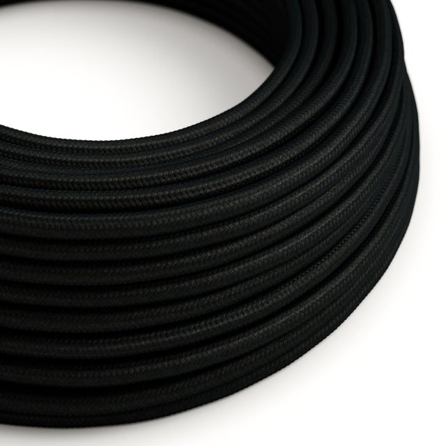 Câble tissu effet soie, CREATIVE CABLES noir
