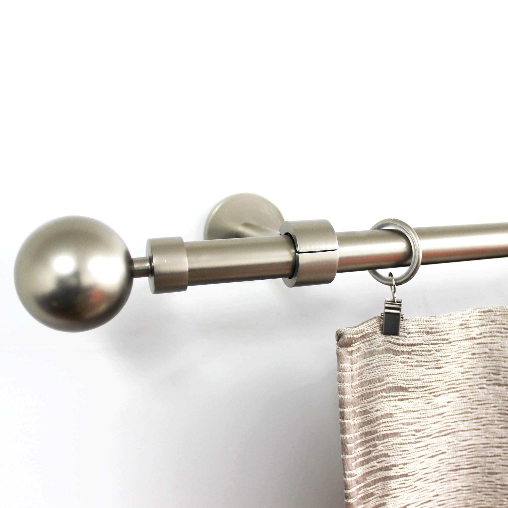 10 Anillas para barra de cortina 20 mm redondas acero INSPIRE cromo niquelado con anillo silencioso - 3