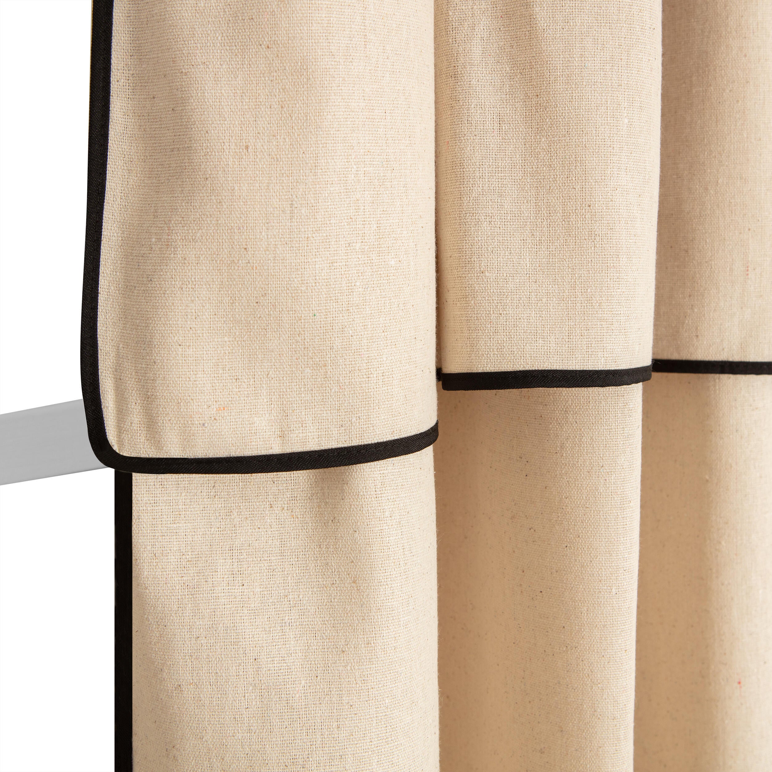 Rideau tamisant, Klervie, noir / beige H.260 x l.135 cm - 6