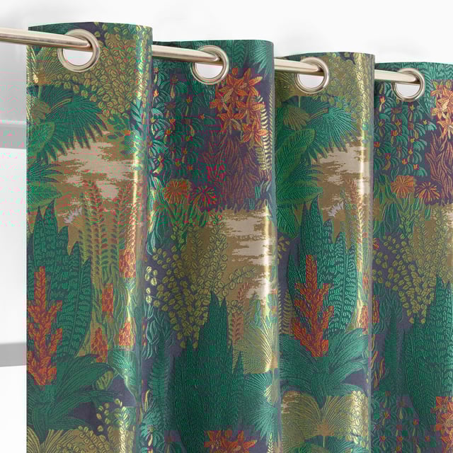 Rideau tamisant, Aelys, vert H.260 x l.135 cm