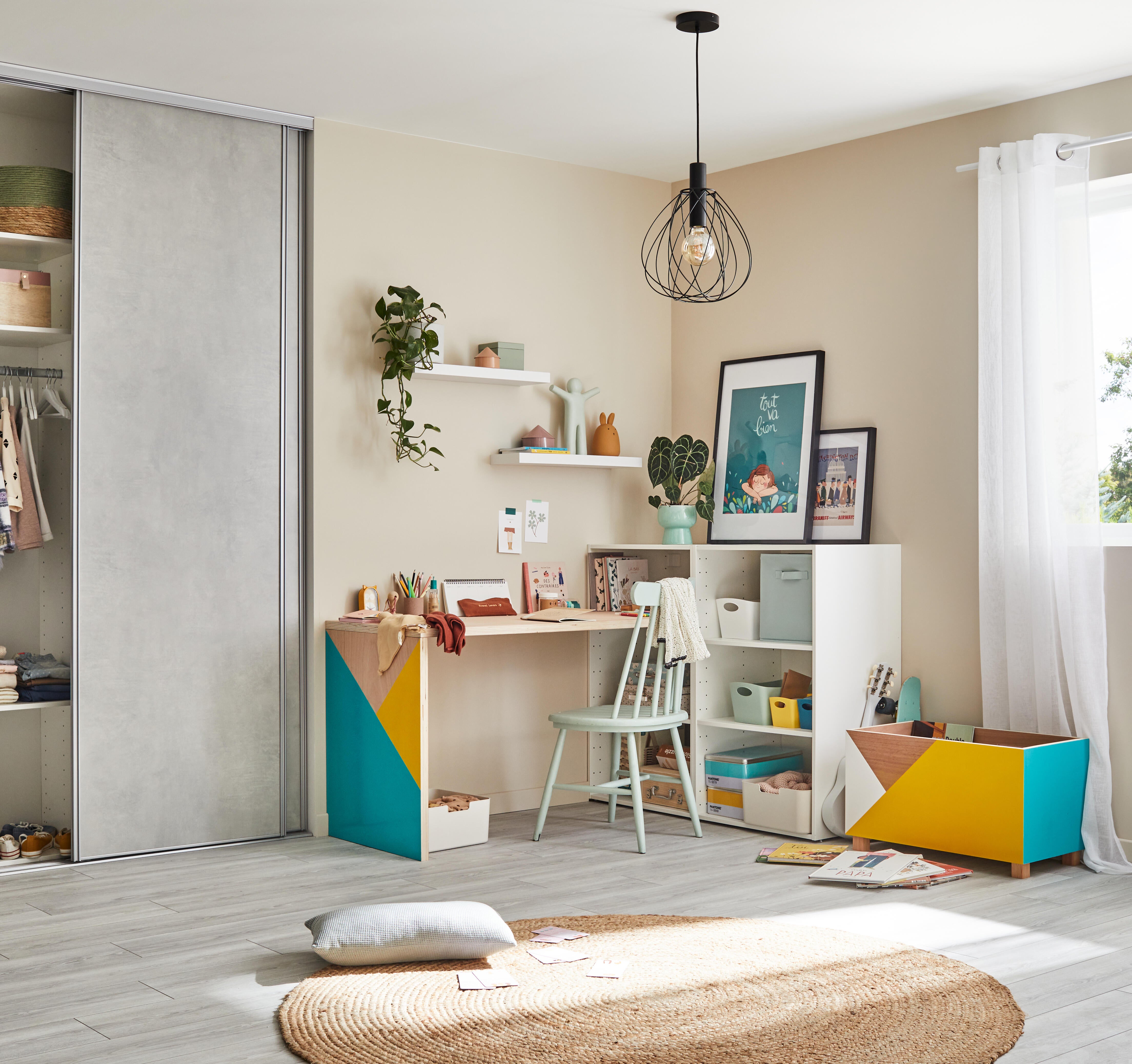 Voilage tamisant, Lium blanc l.140 x H.240 cm - 6