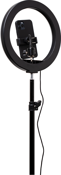Lampe LED Ring light, trépied, xl , H.28 cm, - 3